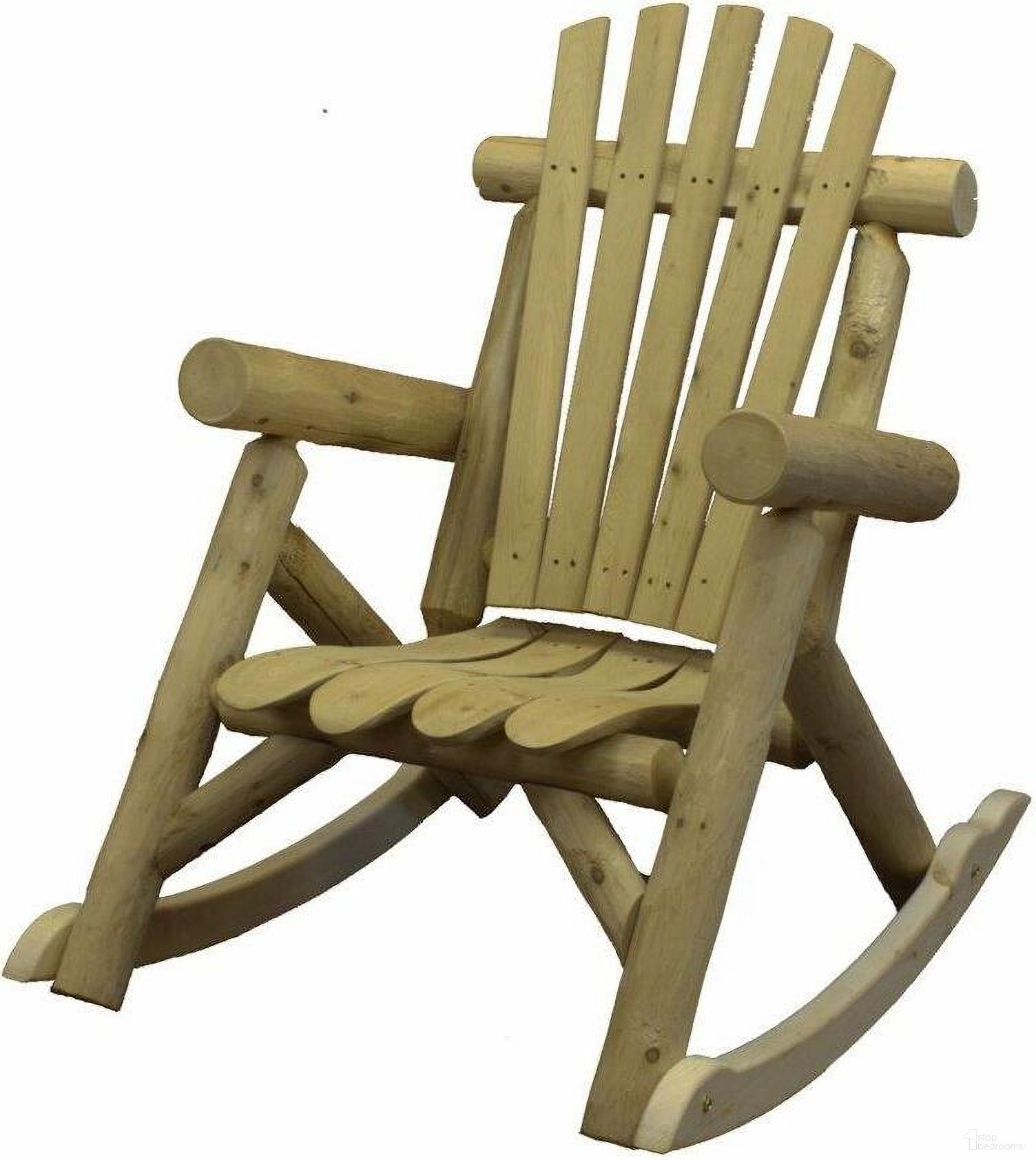 The appearance of Homeroots Natural Wood Rocking Chair 370284 designed by Homeroots in the rustic / southwestern interior design. This natural piece of furniture  was selected by 1StopBedrooms from  to add a touch of cosiness and style into your home. Sku: 370284. Material: Wood.