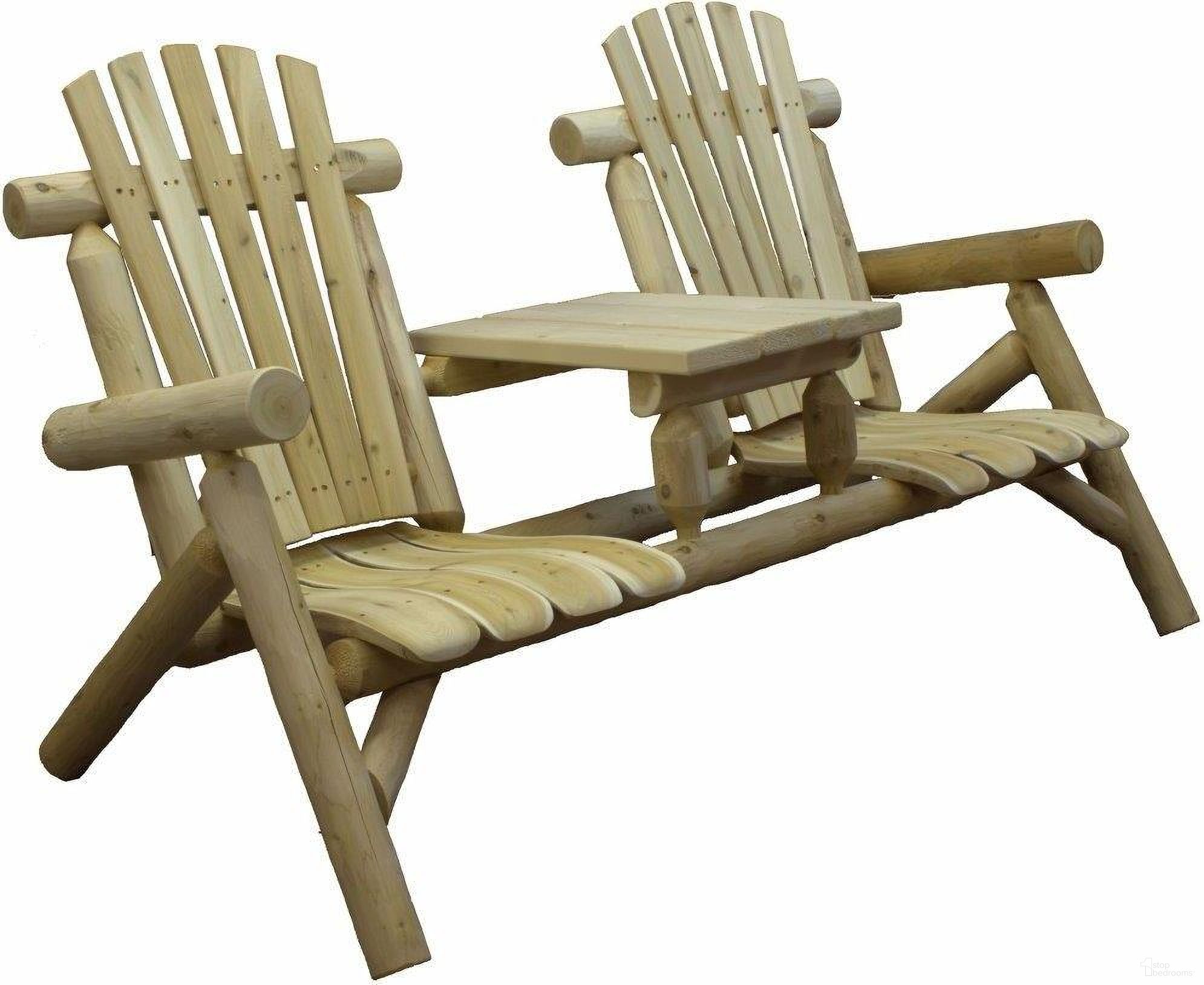 The appearance of Homeroots Natural Wood Tete A Tete Chair 370277 designed by Homeroots in the rustic / southwestern interior design. This natural piece of furniture was selected by 1StopBedrooms from to add a touch of cosiness and style into your home. Sku: 370277. Material: Wood.