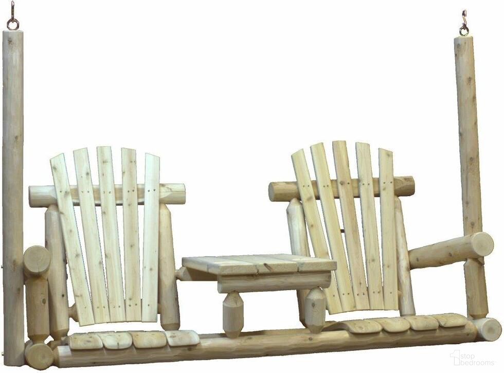 The appearance of Homeroots Natural Wood Tete A Tete Porch Swing 370281 designed by Homeroots in the rustic / southwestern interior design. This natural piece of furniture was selected by 1StopBedrooms from to add a touch of cosiness and style into your home. Sku: 370281. Material: Wood.