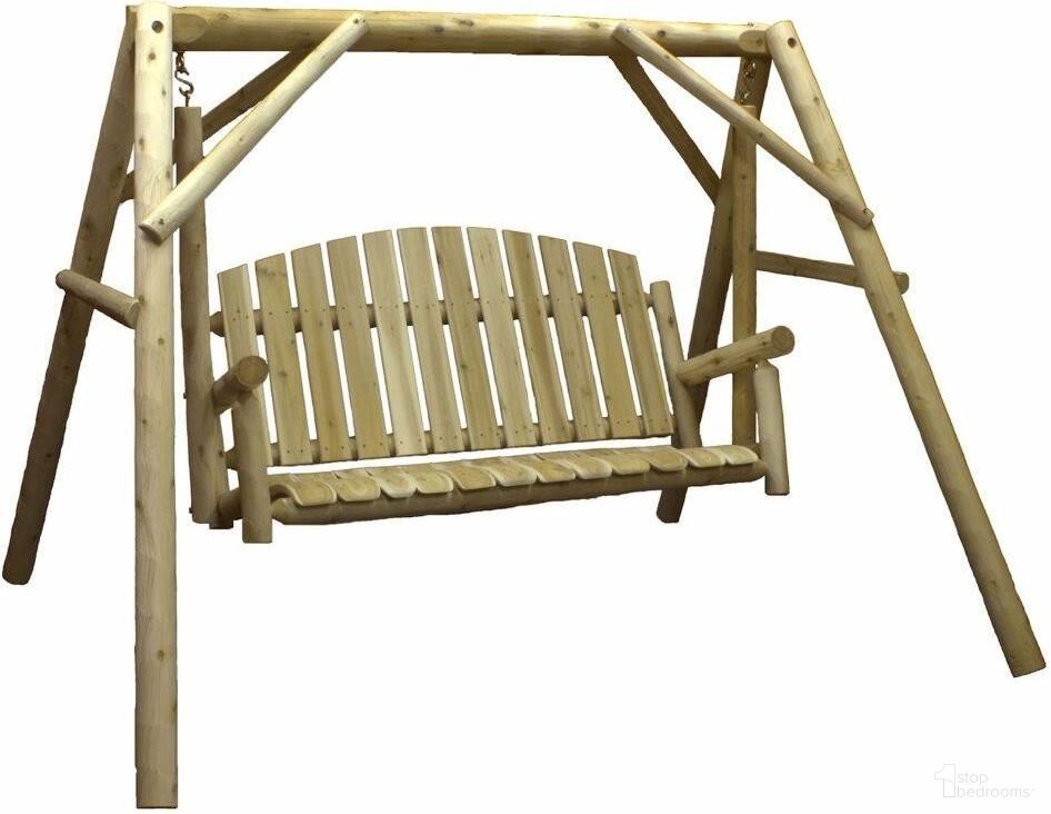 The appearance of Homeroots Natural Wood Yard Swing 370273 designed by Homeroots in the rustic / southwestern interior design. This natural piece of furniture was selected by 1StopBedrooms from to add a touch of cosiness and style into your home. Sku: 370273. Material: Wood.