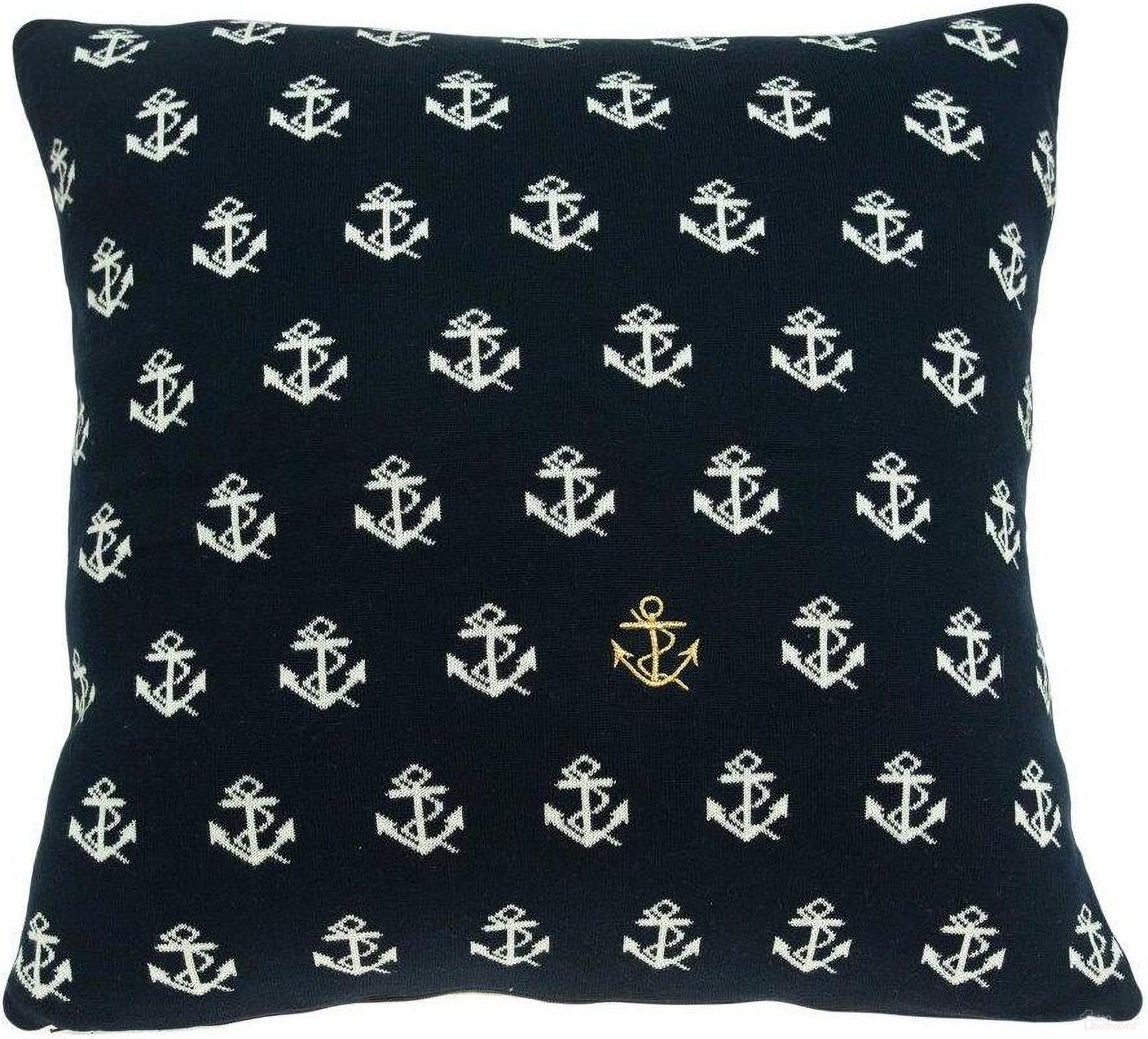 Homeroots Nautical Blue Pillow Cover With Poly Insert 334055