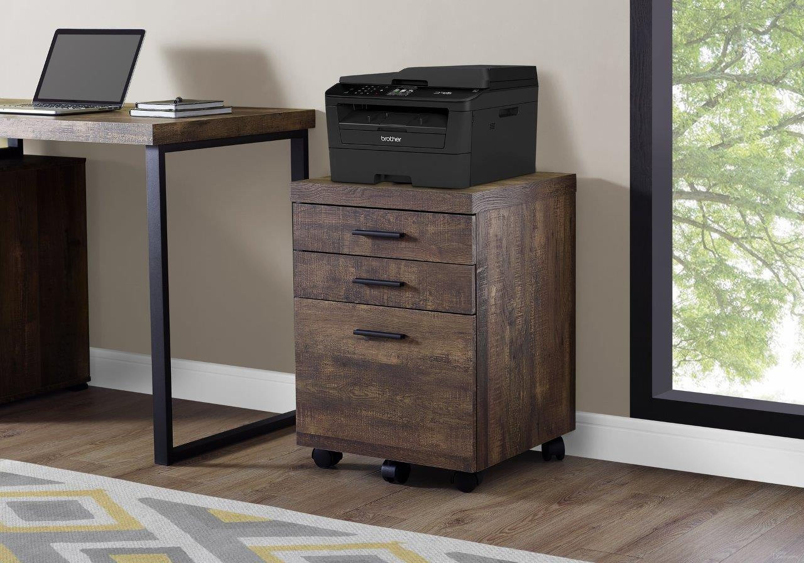 Homeroots Particle Board And Mdf Filing Cabinet With 3 Drawers