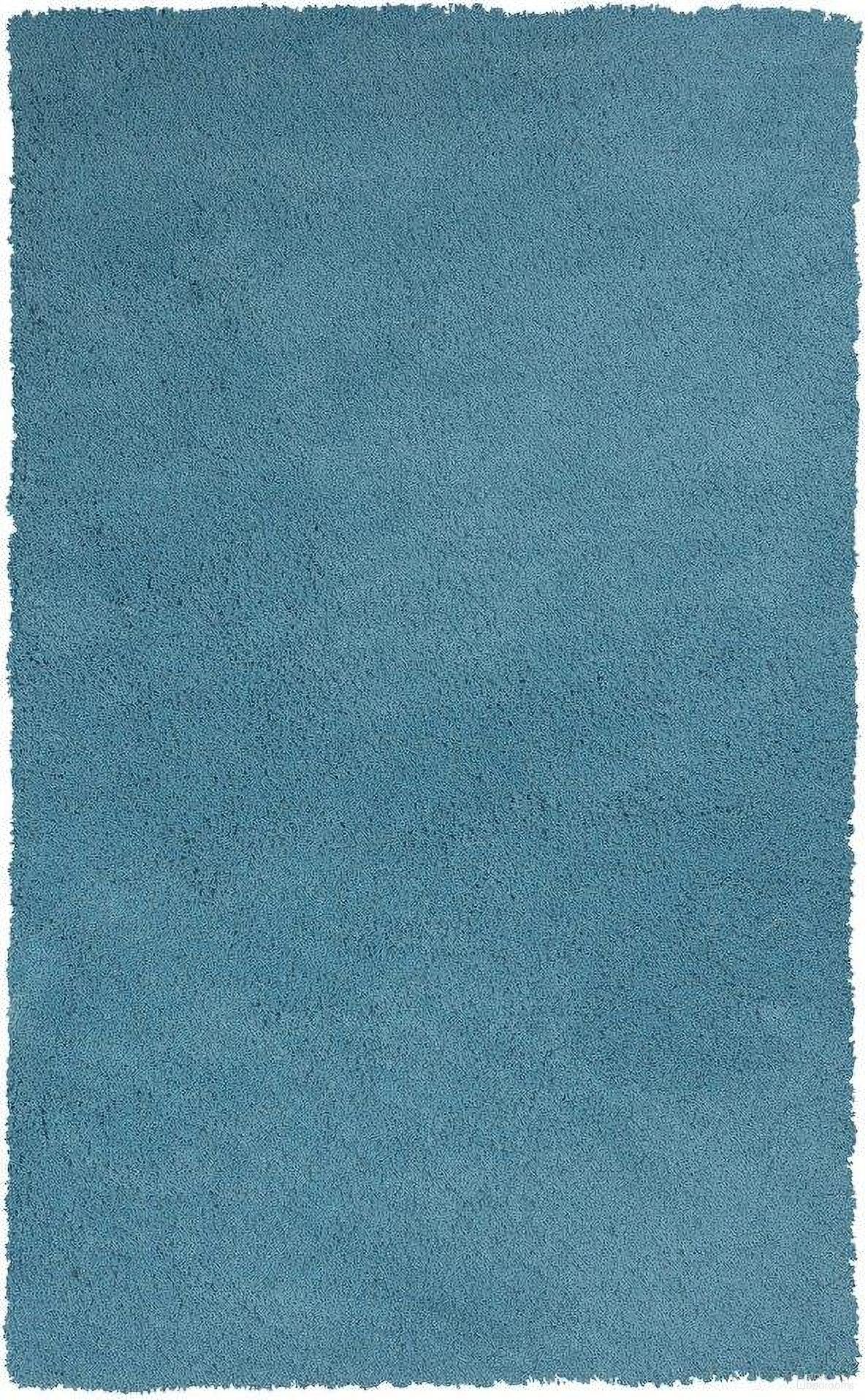 Polyester Highlighter Blue Area Rug - 8' x 10'