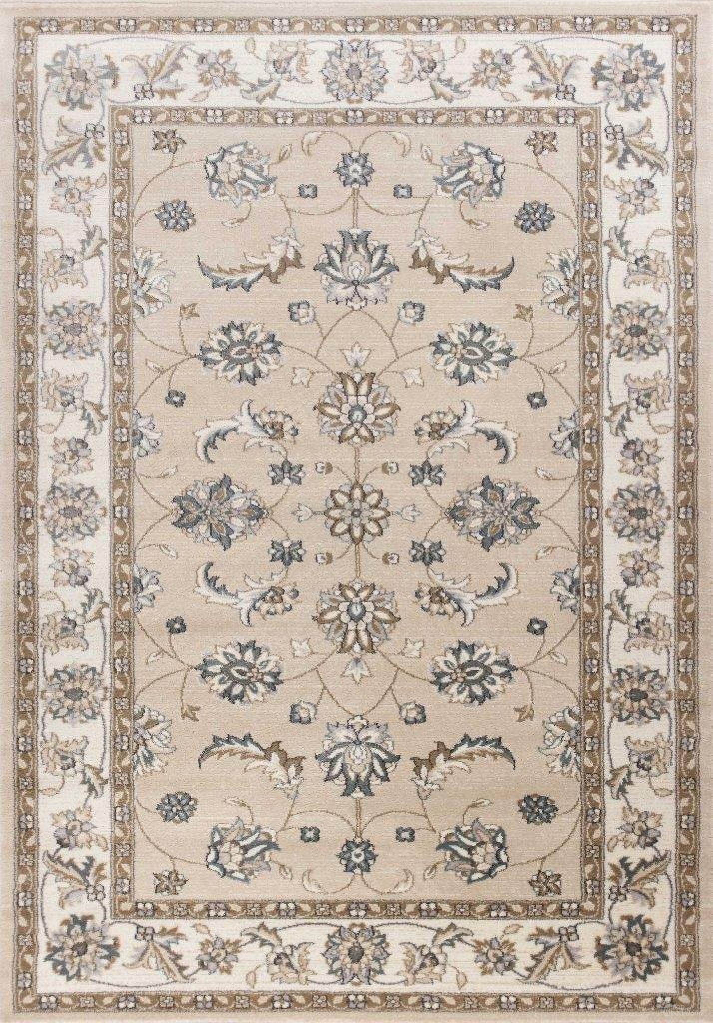 Polypropylene Beige And Ivory Area Rug - 9' x 12'