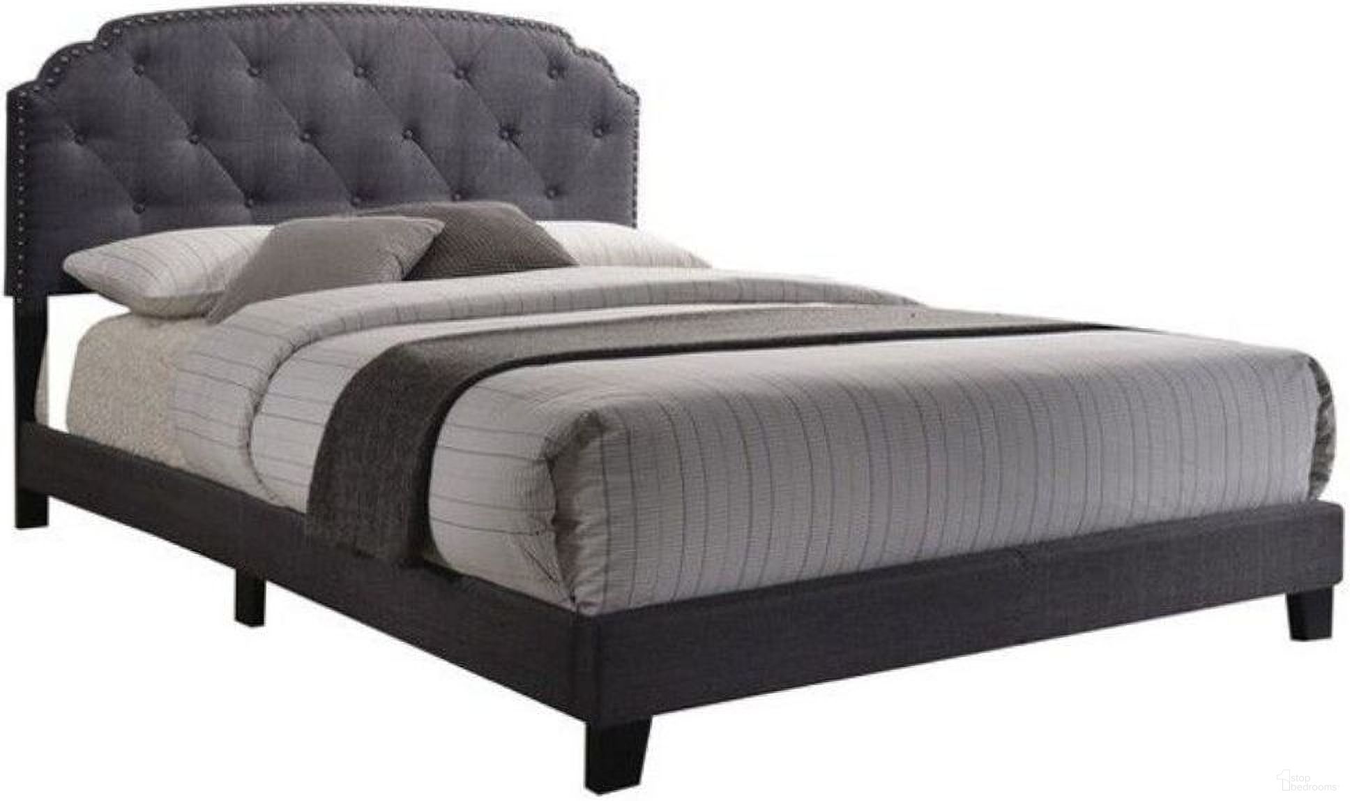 Homeroots Queen Gray Fabric Bed 286159