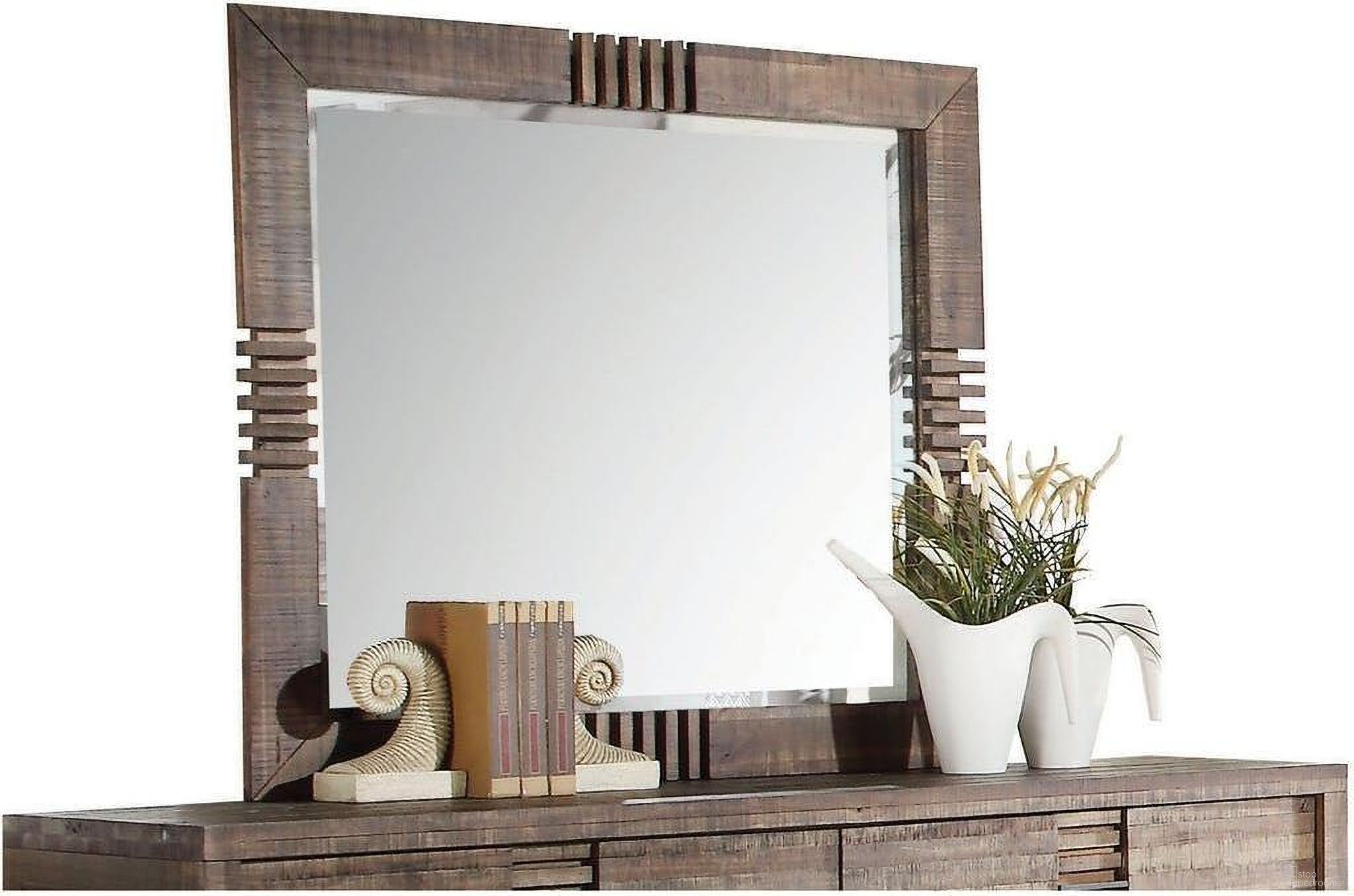 The appearance of Homeroots Reclaimed Oak Mirror designed by Homeroots in the traditional interior design. This oak piece of furniture  was selected by 1StopBedrooms from  to add a touch of cosiness and style into your home. Sku: 285869. Material: Wood.