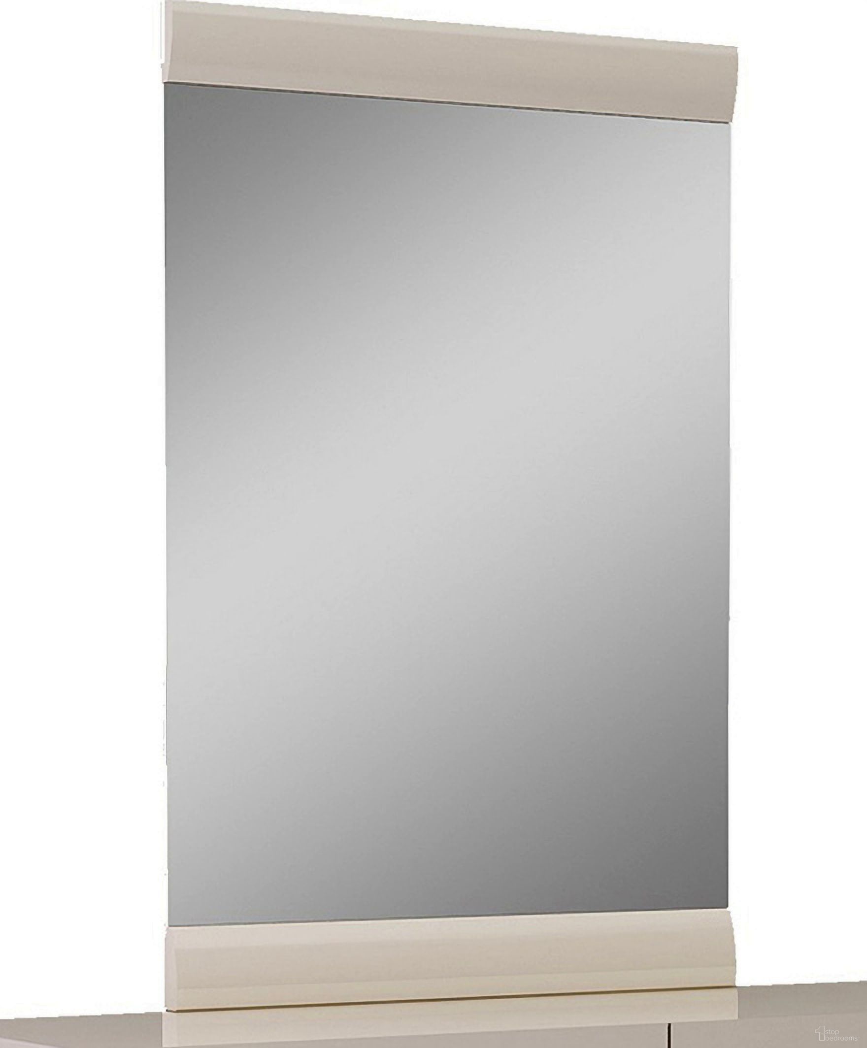 The appearance of Homeroots Refined Beige High Gloss Mirror designed by Homeroots in the modern / contemporary interior design. This beige piece of furniture  was selected by 1StopBedrooms from  to add a touch of cosiness and style into your home. Sku: 329660. Material: Wood.
