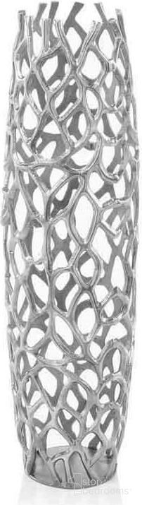 Homeroots Rough Silver Large Twigs Barrel Floor Vase