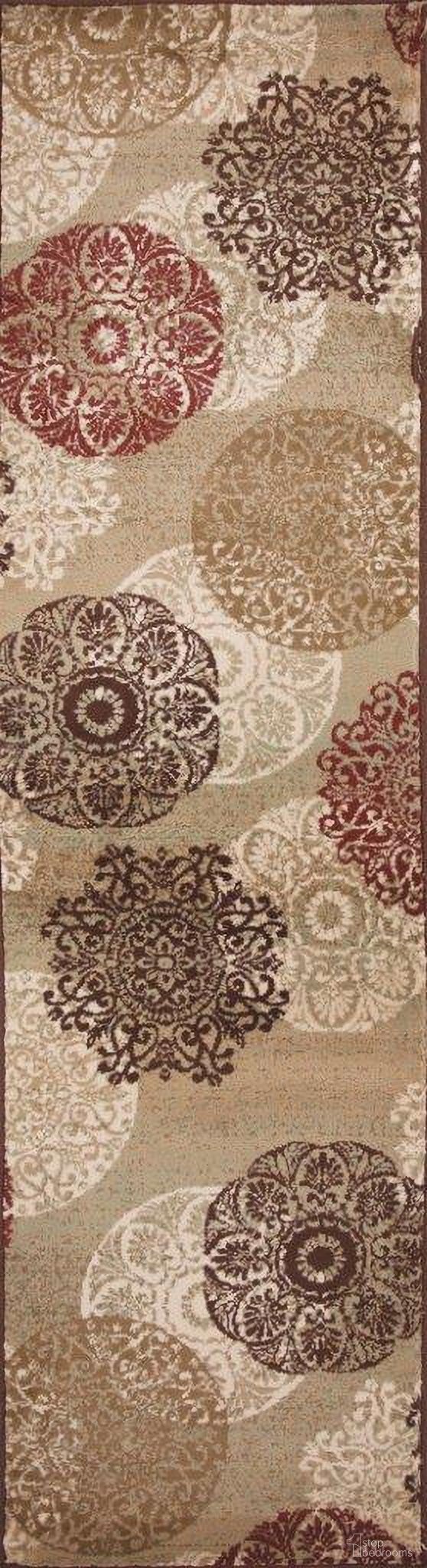 The appearance of Homeroots Runner Polypropylene Sage Area Rug designed by Homeroots in the traditional interior design. This sage piece of furniture  was selected by 1StopBedrooms from  to add a touch of cosiness and style into your home. Sku: 353496. Material: Polypropylene.