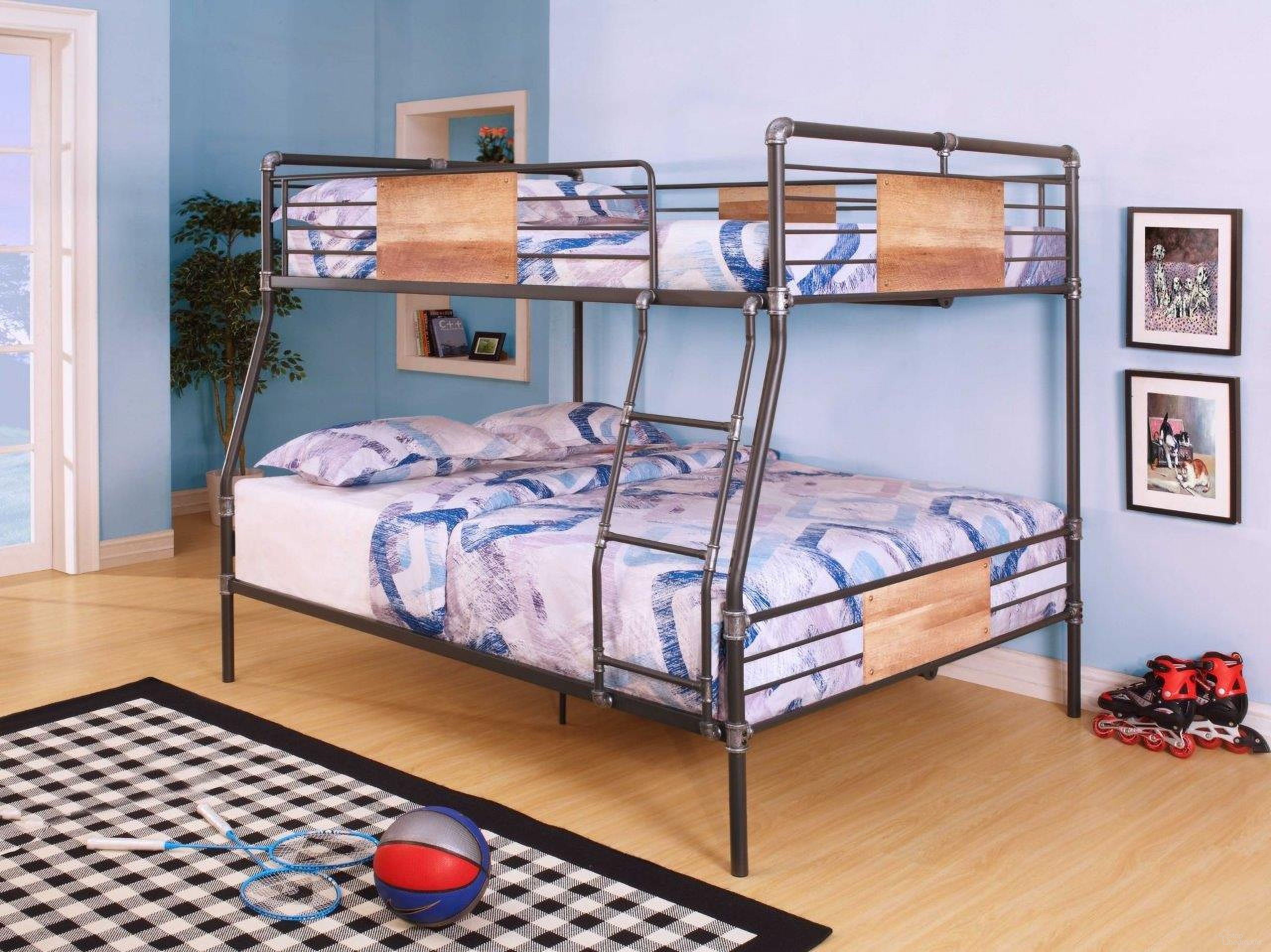 The appearance of Homeroots Sandy Black And Dark Bronze Hand Brushed Full X L Over Queen Bunk Bed 286144 designed by Homeroots in the modern / contemporary interior design. This sandy black piece of furniture  was selected by 1StopBedrooms from  to add a touch of cosiness and style into your home. Sku: 286144. Bed Type: Bunk Bed. Material: Wood. Bed Size: Full Over Queen.