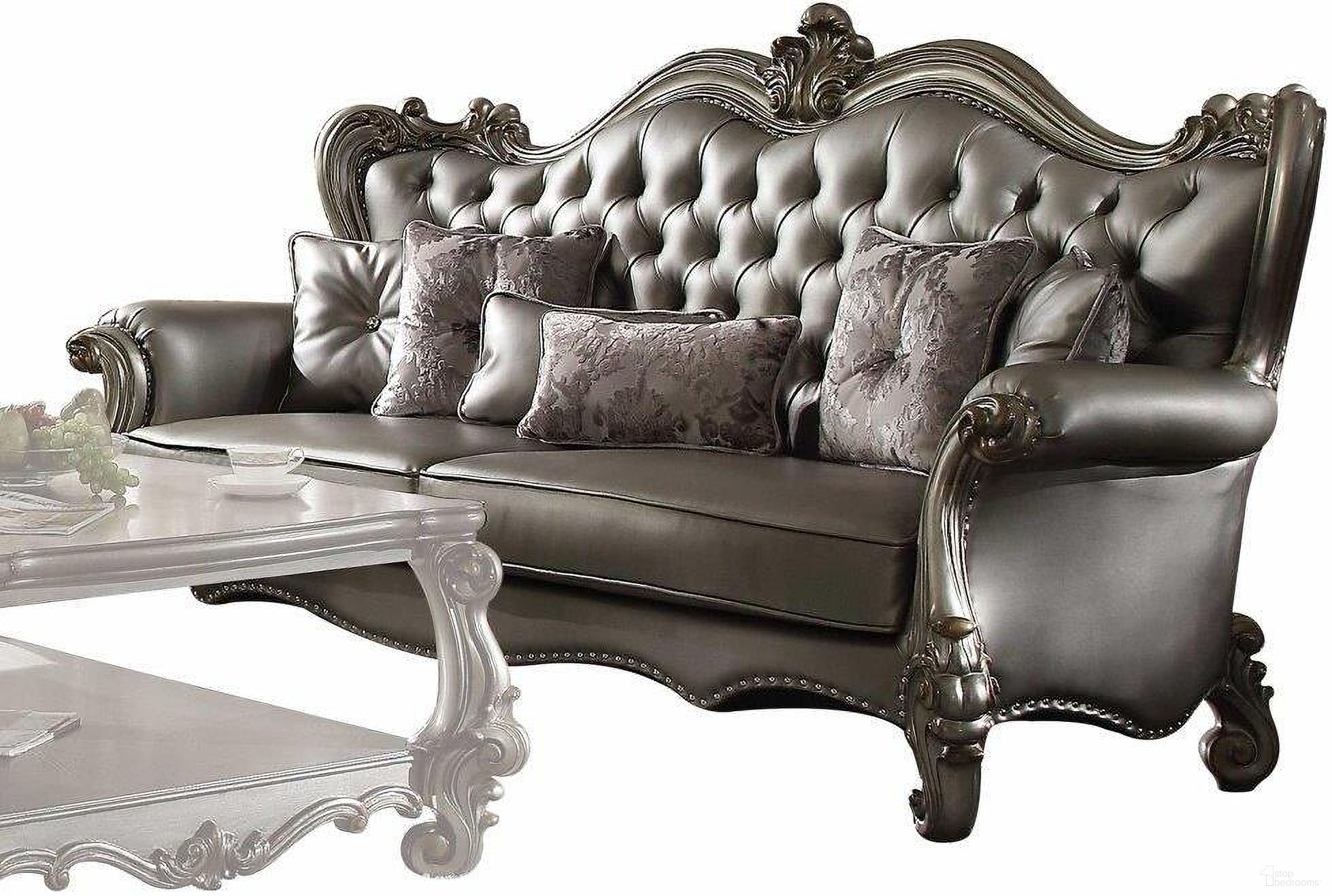 The appearance of Homeroots Silver Pu Antique Platinum Upholstery Poly Resin Sofa With 6 Pillows designed by Homeroots in the rustic / southwestern interior design. This silver piece of furniture was selected by 1StopBedrooms from to add a touch of cosiness and style into your home. Sku: 348644. Material: Porcelain.