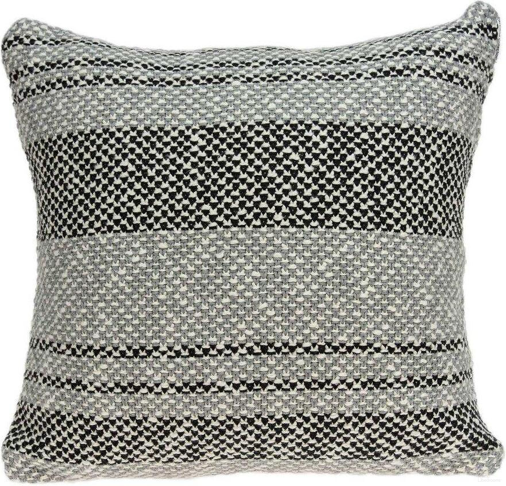 Homeroots Stunning Transitional Gray Accent Pillow Cover With Poly Insert