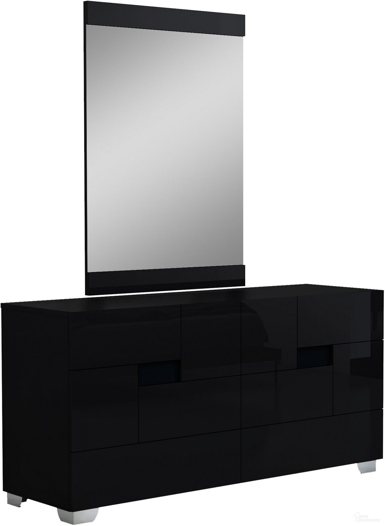 Homeroots Superb Black High Gloss Dresser