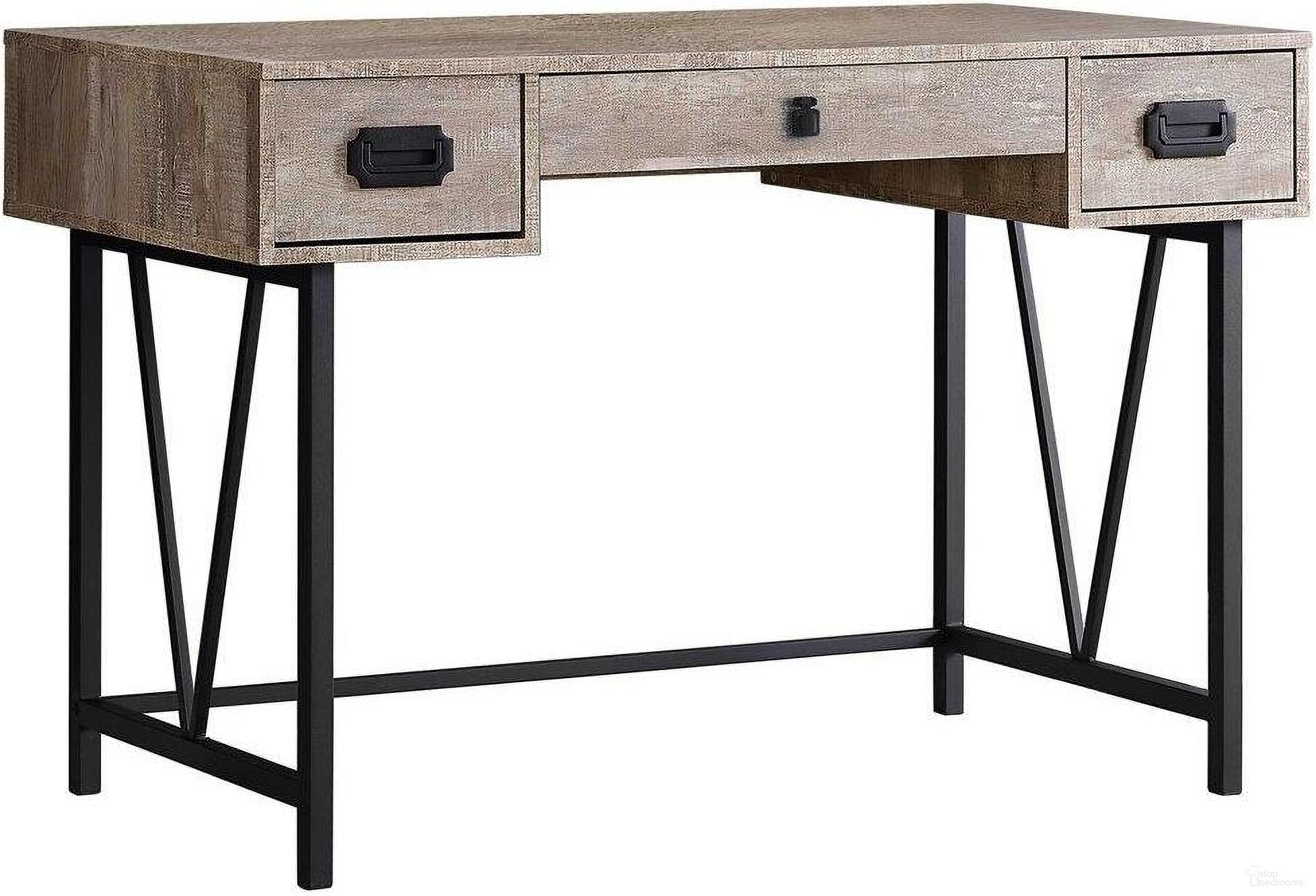 The appearance of Homeroots Taupe Black Particle Board Hollow Core Metal Computer Desk 333515 designed by Homeroots in the traditional interior design. This taupe piece of furniture was selected by 1StopBedrooms from to add a touch of cosiness and style into your home. Sku: 333515. Material: MDF.