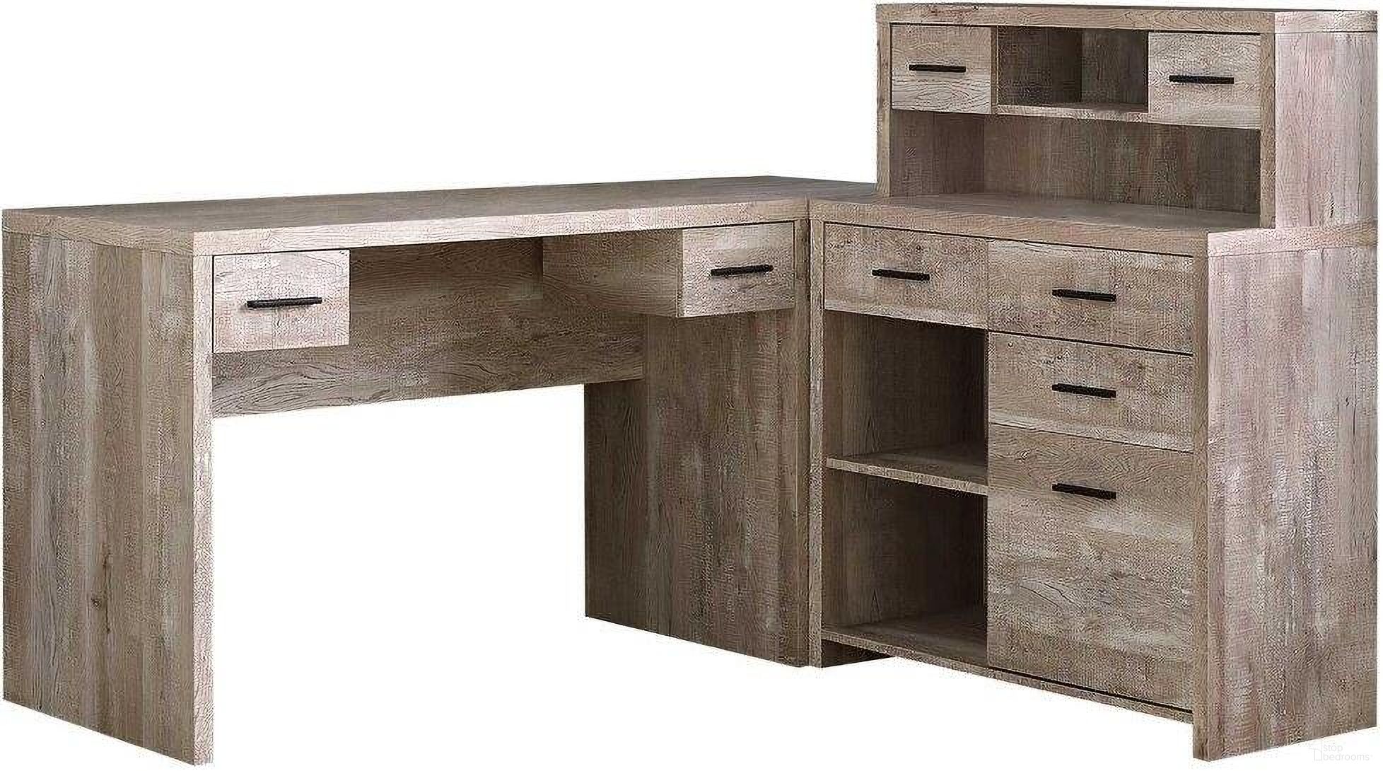 The appearance of Homeroots Taupe Particle Board Hollow Core Computer Desk 333527 designed by Homeroots in the modern / contemporary interior design. This taupe piece of furniture was selected by 1StopBedrooms from to add a touch of cosiness and style into your home. Sku: 333527. Material: MDF.