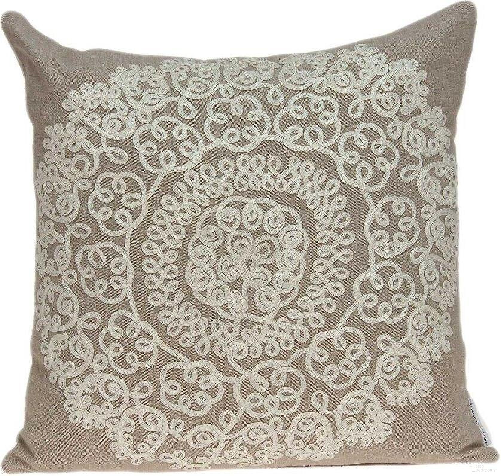 Homeroots Traditional Tan Pillow Cover With Poly Insert 334186