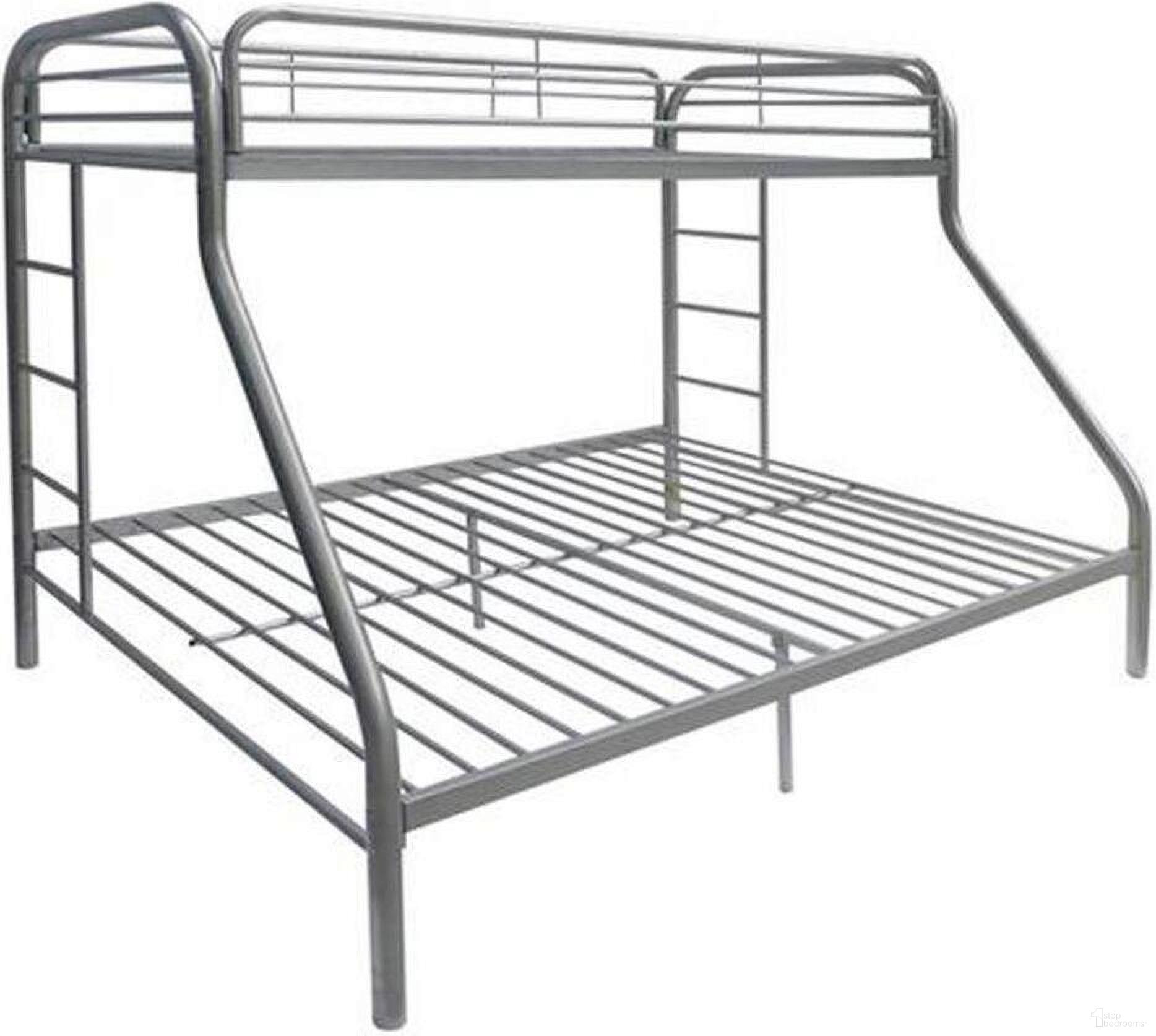 The appearance of Homeroots Twin Over Full Silver Metal Tube Bunk Bed designed by Homeroots in the modern / contemporary interior design. This silver piece of furniture was selected by 1StopBedrooms from to add a touch of cosiness and style into your home. Sku: 286578. Bed Type: Bunk Bed. Material: Metal. Bed Size: Twin Over Full.