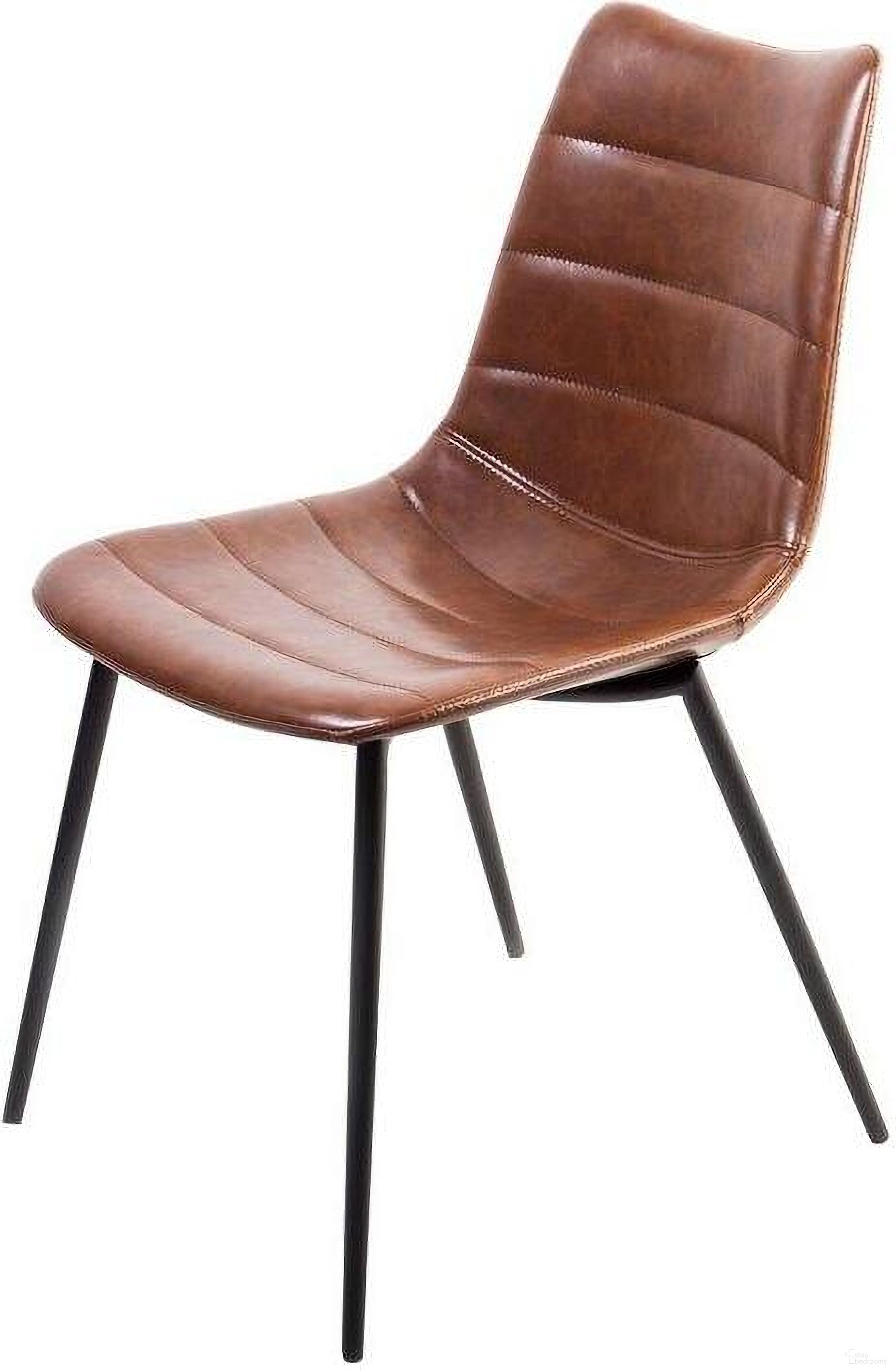 The appearance of Homeroots Two Brown Leatherette And Iron Dining Chairs designed by Homeroots in the modern / contemporary interior design. This brown piece of furniture  was selected by 1StopBedrooms from  to add a touch of cosiness and style into your home. Sku: 283469. Material: Iron. Chair Type: Side Chair.