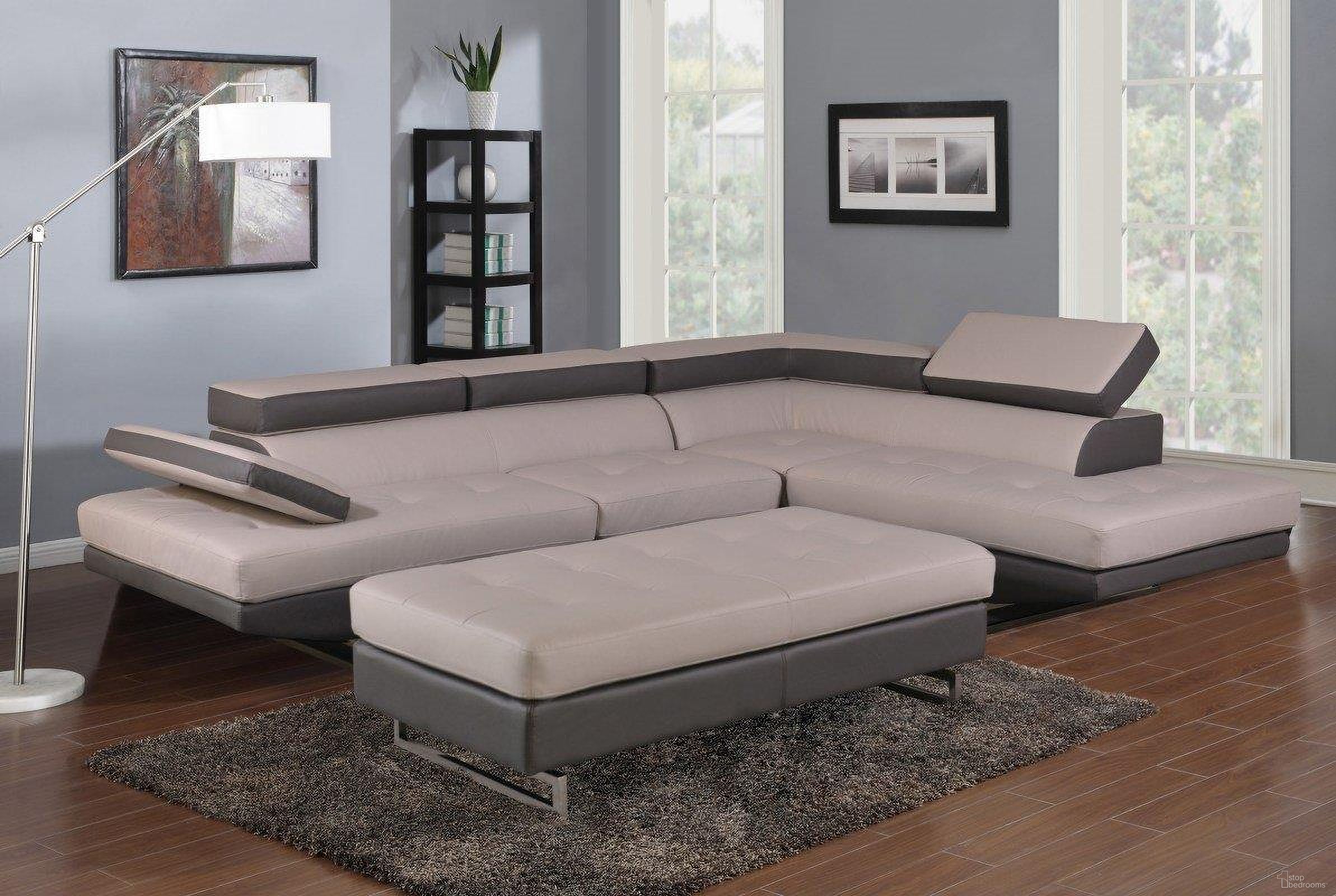 Homeroots Two Tone Sectional Raf 366196