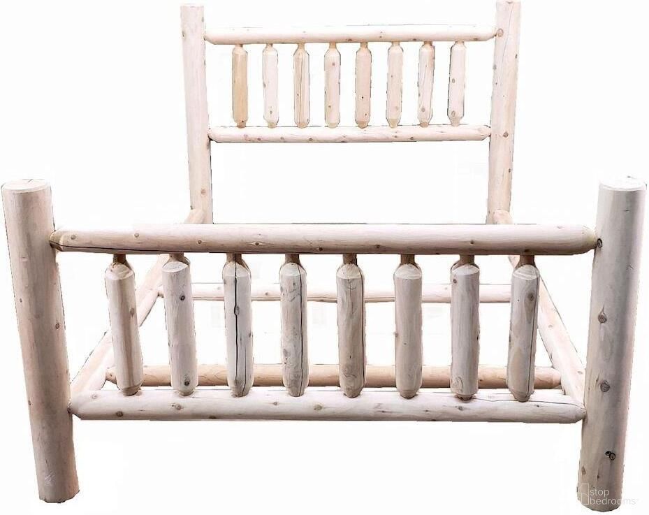 Homeroots Vintage Whiskey Wood Double Bed 370303