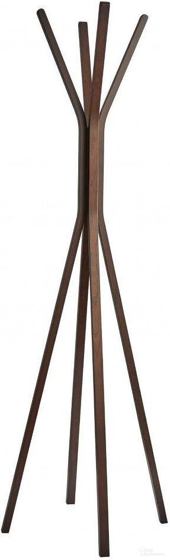 The appearance of Homeroots Walnut Coat Rack designed by Homeroots in the modern / contemporary interior design. This walnut piece of furniture was selected by 1StopBedrooms from to add a touch of cosiness and style into your home. Sku: 372979. Material: Plywood.