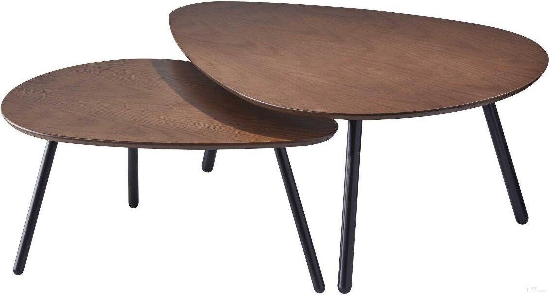 Homeroots Walnut Nesting Coffee Table
