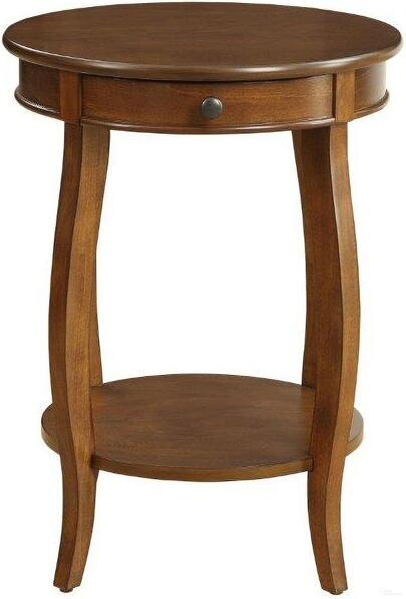 Homeroots Walnut Wood Veneer Side Table