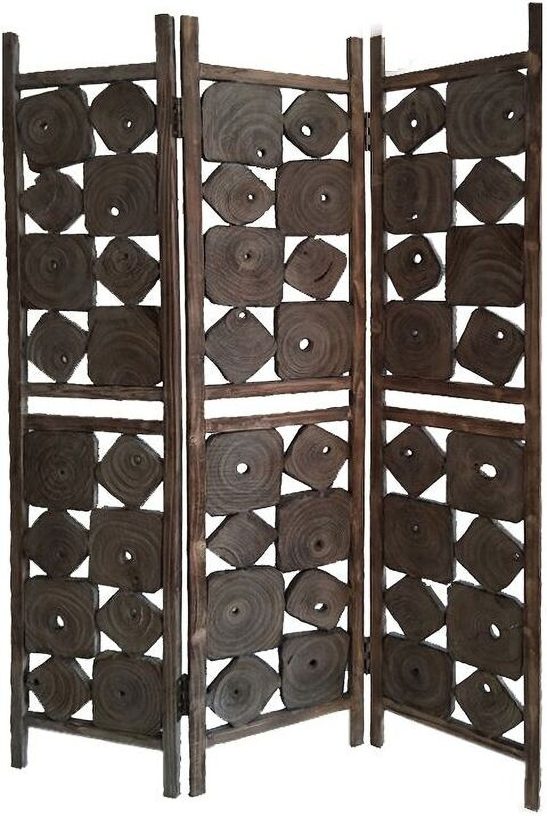 Homeroots Weathered Brown Wood Screen 342739
