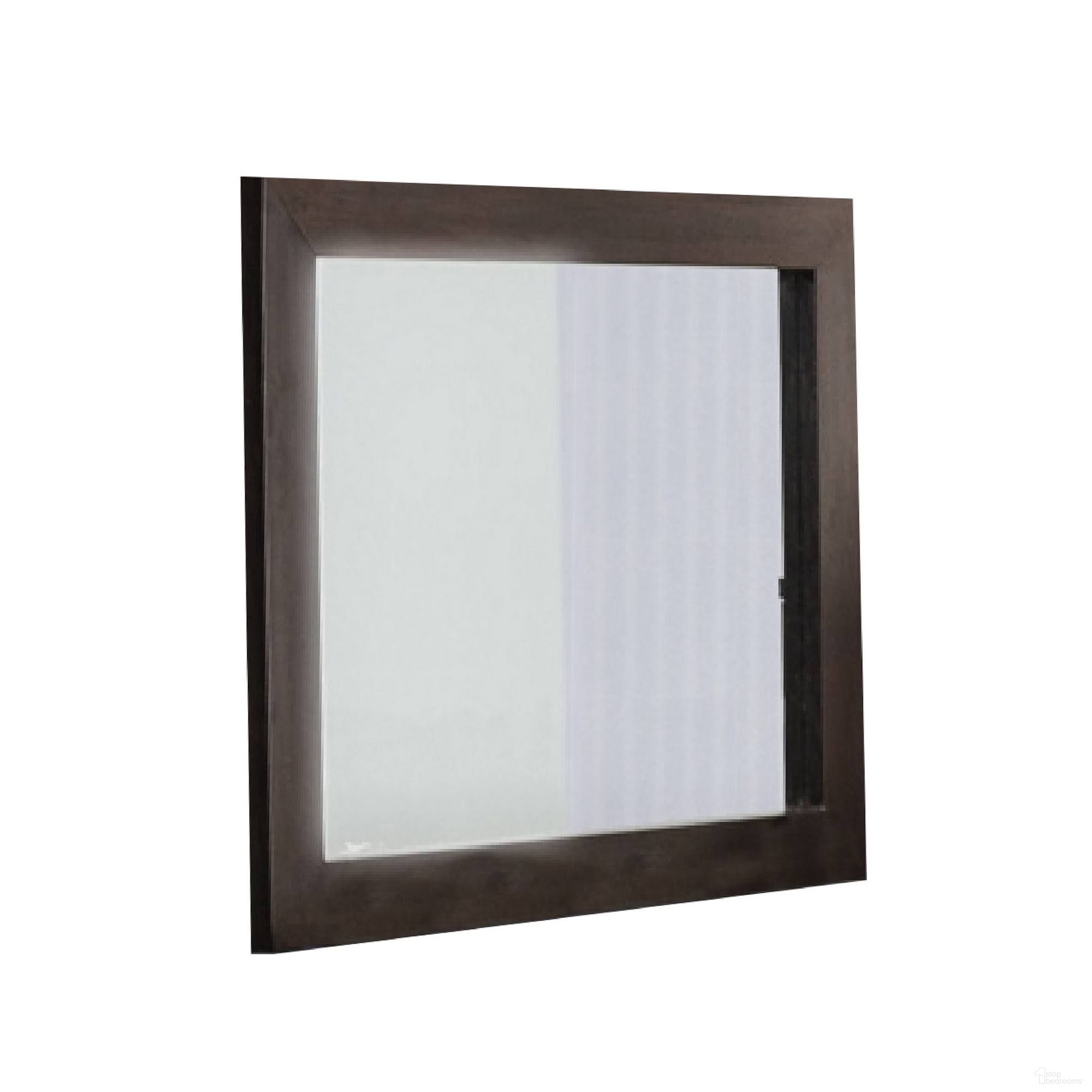 Homeroots Wenge Mdf And Glass Mirror 283033