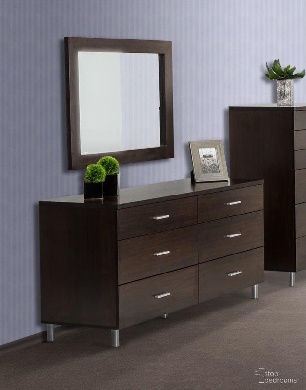 The appearance of Homeroots Wenge Mdf And Glass Mirror 283033 designed by Homeroots in the industrial interior design. This black piece of furniture was selected by 1StopBedrooms from to add a touch of cosiness and style into your home. Sku: 283033. Material: MDF.