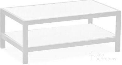 The appearance of Homeroots White Aluminum Coffee Table 372176 designed by Homeroots in the modern / contemporary interior design. This white piece of furniture  was selected by 1StopBedrooms from  to add a touch of cosiness and style into your home. Sku: 372176. Material: Steel.