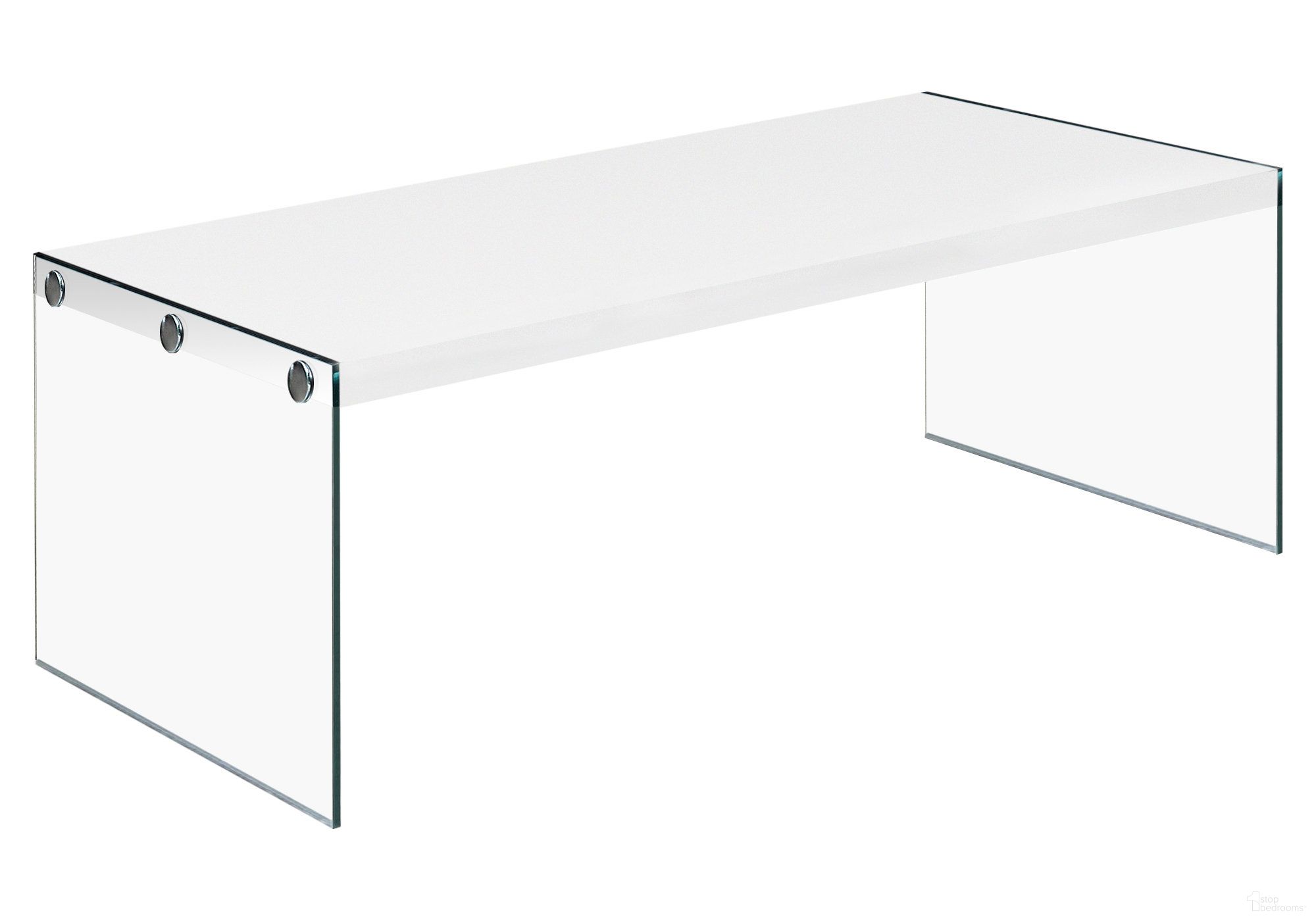 The appearance of Homeroots White Clear Particle Board Tempered Glass Coffee Table 333146 designed by Homeroots in the modern / contemporary interior design. This clean white piece of furniture was selected by 1StopBedrooms from to add a touch of cosiness and style into your home. Sku: 333146. Material: Glass.