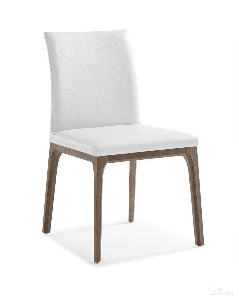 Homeroots White Faux Leather And Metal Dining Chair 370662
