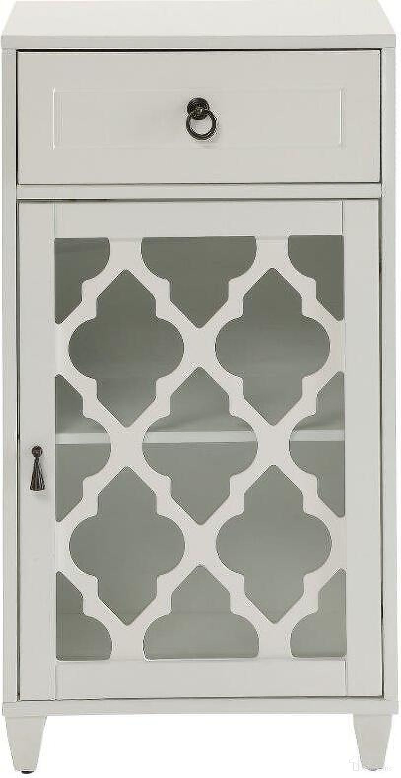The appearance of Homeroots White Floor Cabinet designed by Homeroots in the country / farmhouse interior design. This white piece of furniture was selected by 1StopBedrooms from to add a touch of cosiness and style into your home. Sku: 286452. Material: MDF.