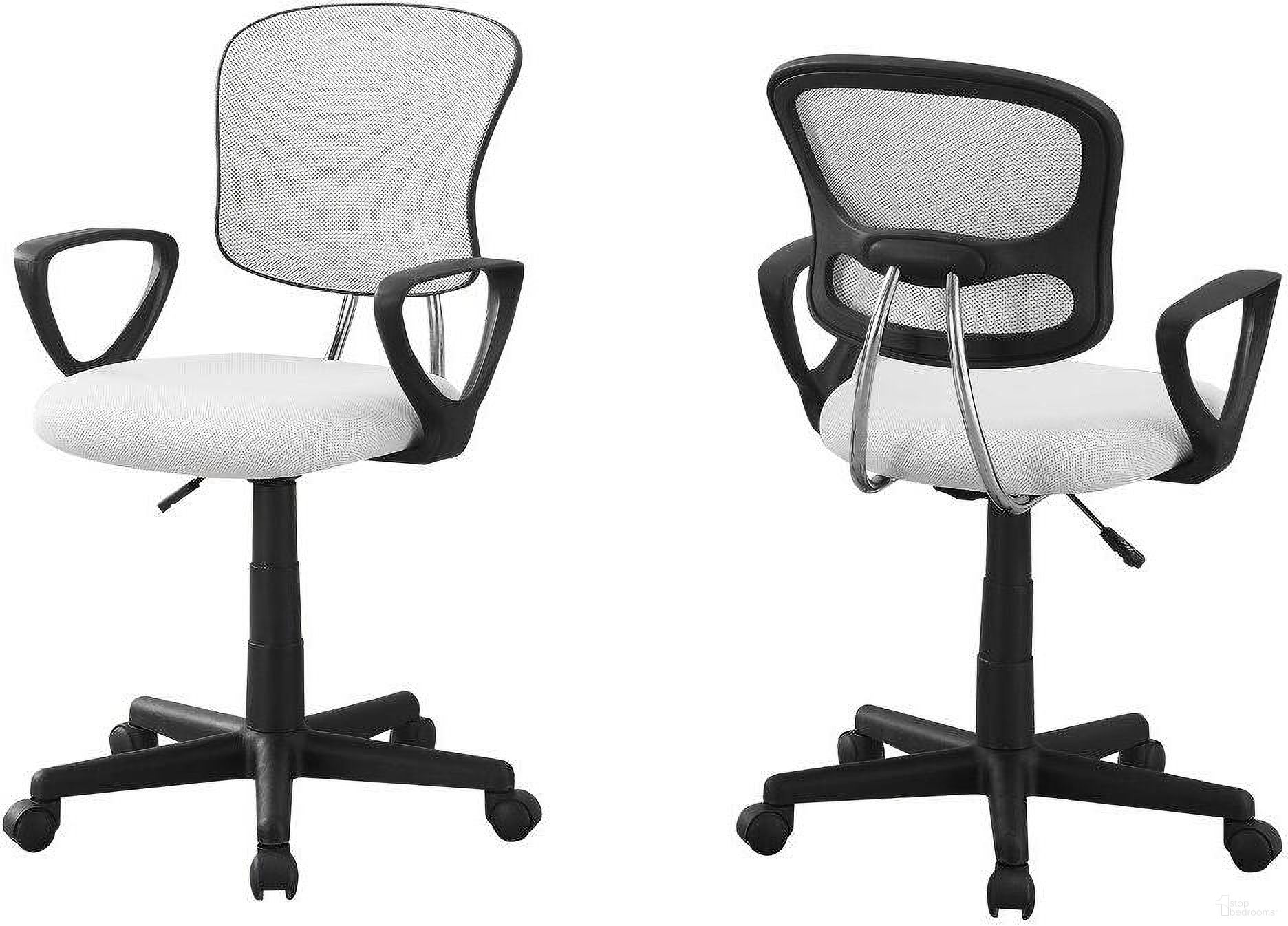 Homeroots White Foam Metal Polypropylene Polyester Office Chair