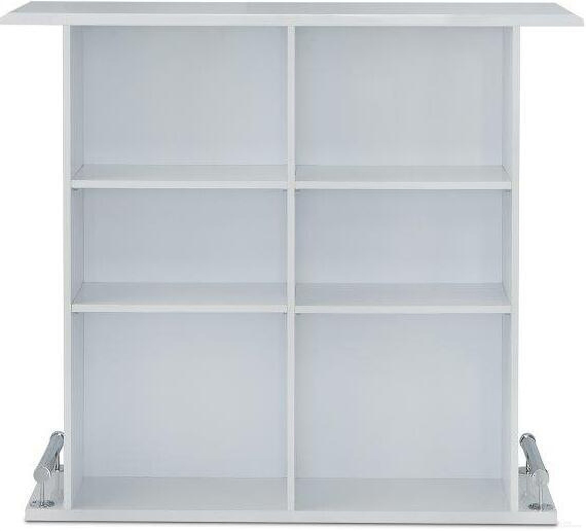 Homeroots White High Gloss Mdf Bar Table