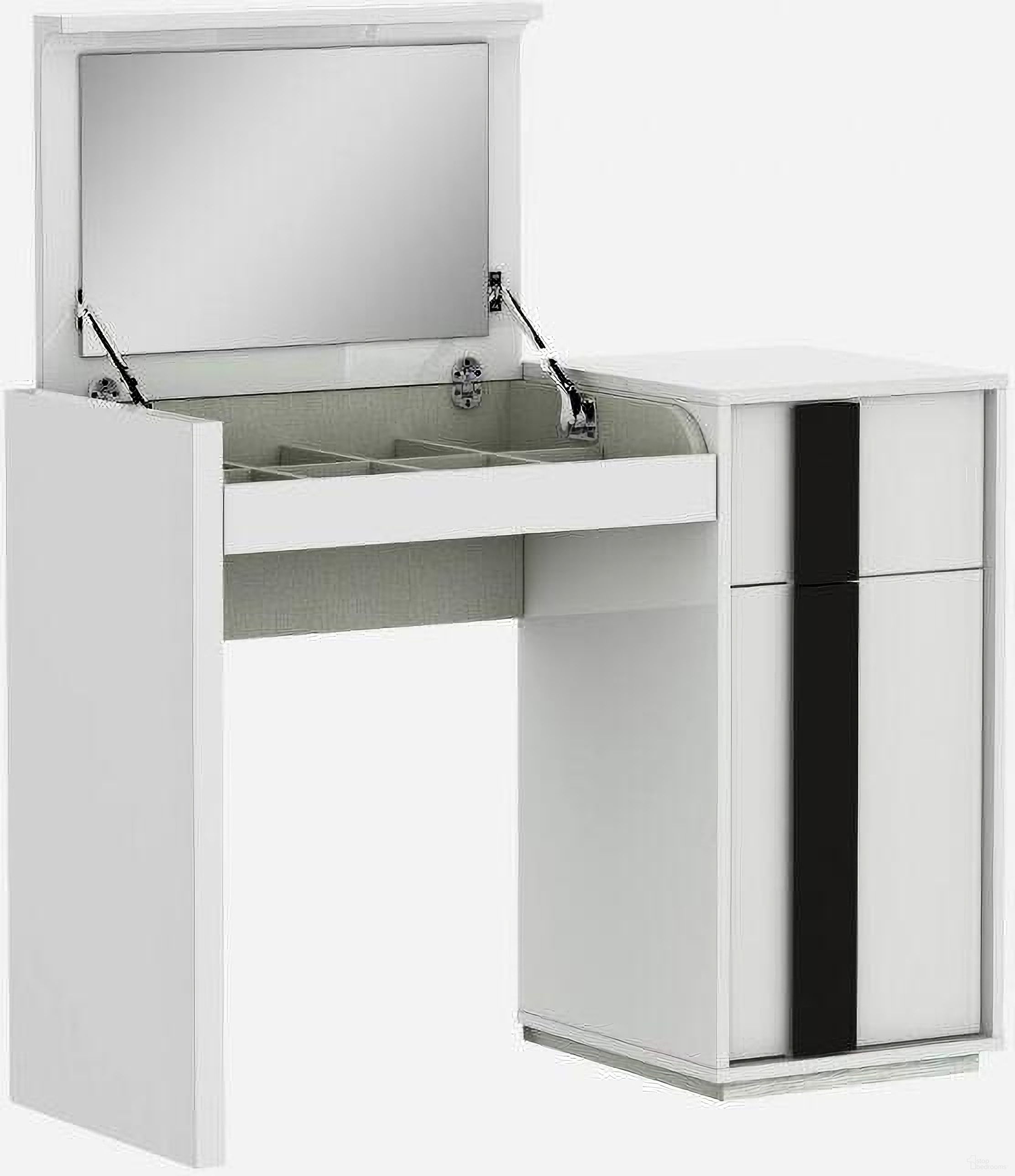 The appearance of Homeroots White Iron Vanity Dresser designed by Homeroots in the modern / contemporary interior design. This white piece of furniture  was selected by 1StopBedrooms from  to add a touch of cosiness and style into your home. Sku: 370775. Material: Wood.