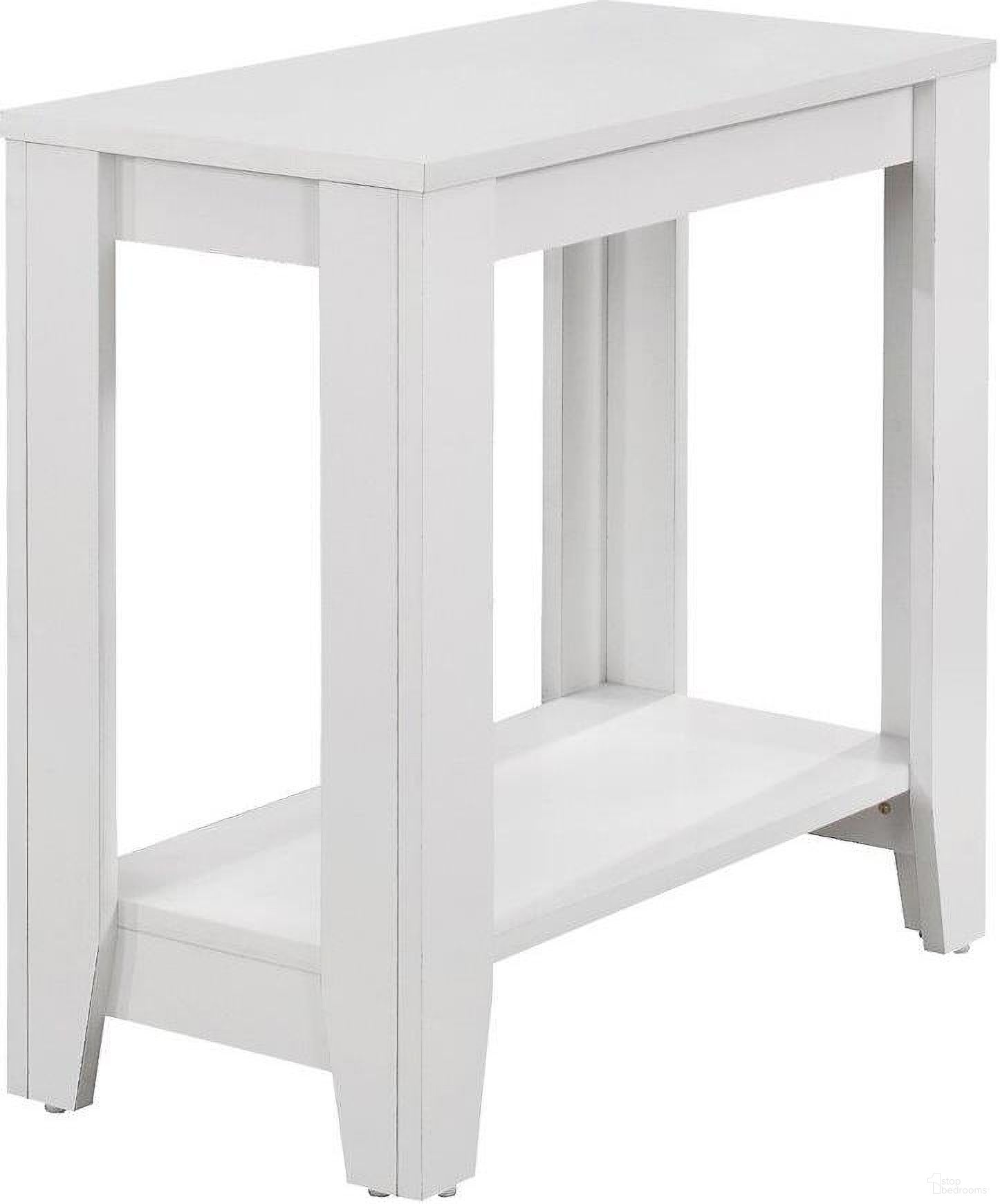 The appearance of Homeroots White Laminate Accent Table 333041 designed by Homeroots in the modern / contemporary interior design. This white piece of furniture  was selected by 1StopBedrooms from  to add a touch of cosiness and style into your home. Sku: 333041. Material: Wood.