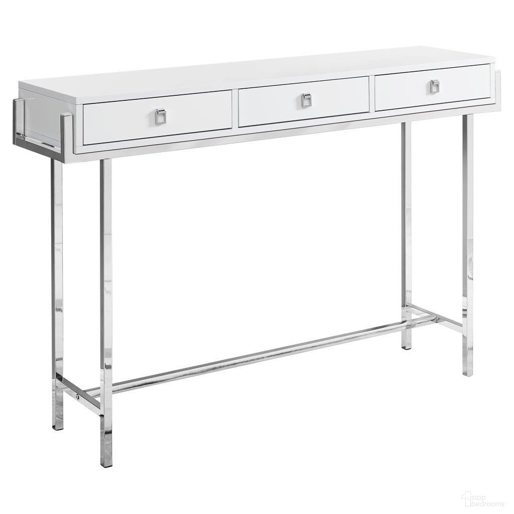 The appearance of Homeroots White Metal Accent Table 333154 designed by Homeroots in the modern / contemporary interior design. This white piece of furniture was selected by 1StopBedrooms from to add a touch of cosiness and style into your home. Sku: 333154. Material: Metal.