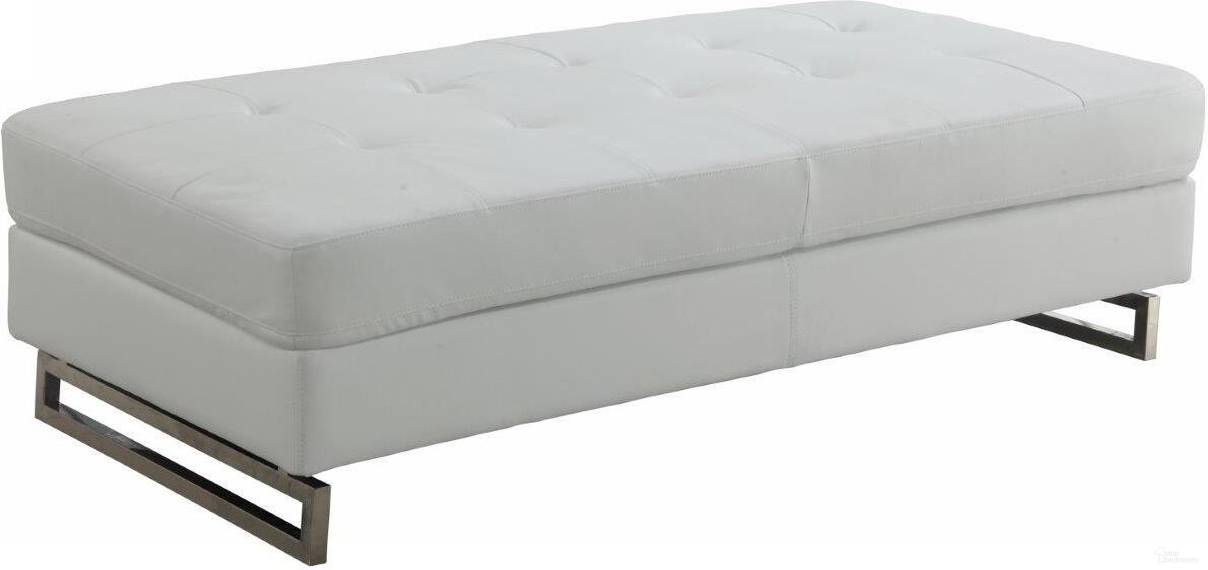 The appearance of Homeroots White Ottoman designed by Homeroots in the modern / contemporary interior design. This white piece of furniture was selected by 1StopBedrooms from to add a touch of cosiness and style into your home. Sku: 366201. Material: Leather.