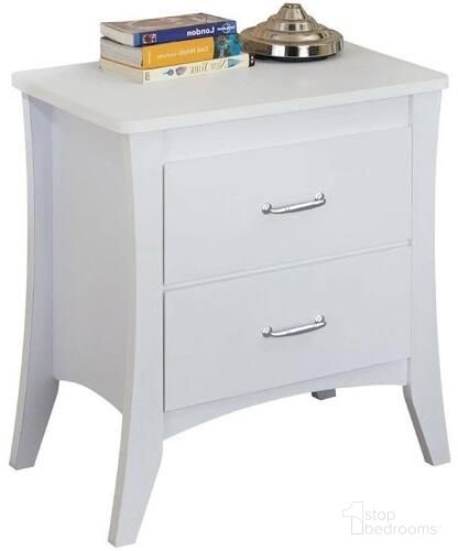 Homeroots White Particle Board Nightstand 286121