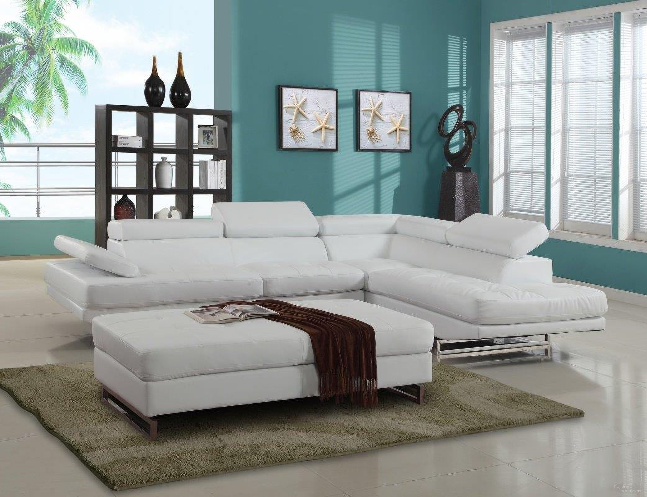 The appearance of Homeroots White Sectional Raf 366200 designed by Homeroots in the modern / contemporary interior design. This white piece of furniture was selected by 1StopBedrooms from to add a touch of cosiness and style into your home. Sku: 366200. Material: Leather. Orientation: RAF.