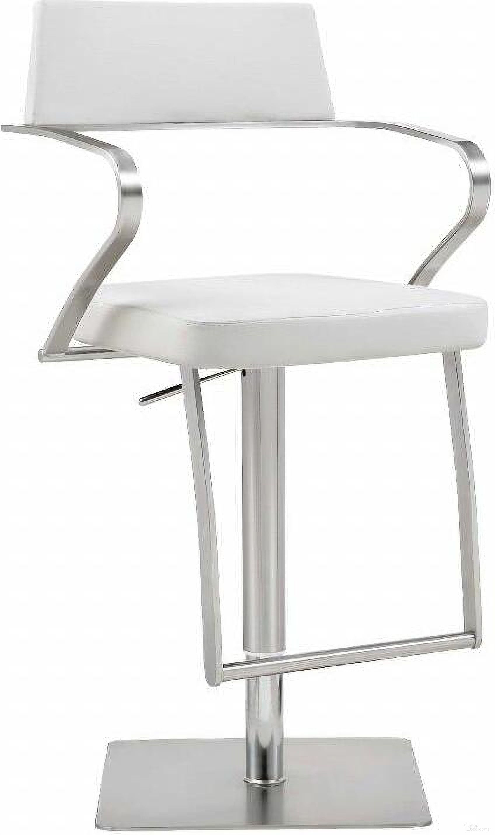 The appearance of Homeroots White Stainless Steel Bar Stool 370618 designed by Homeroots in the modern / contemporary interior design. This white piece of furniture was selected by 1StopBedrooms from to add a touch of cosiness and style into your home. Sku: 370618. Material: Steel.