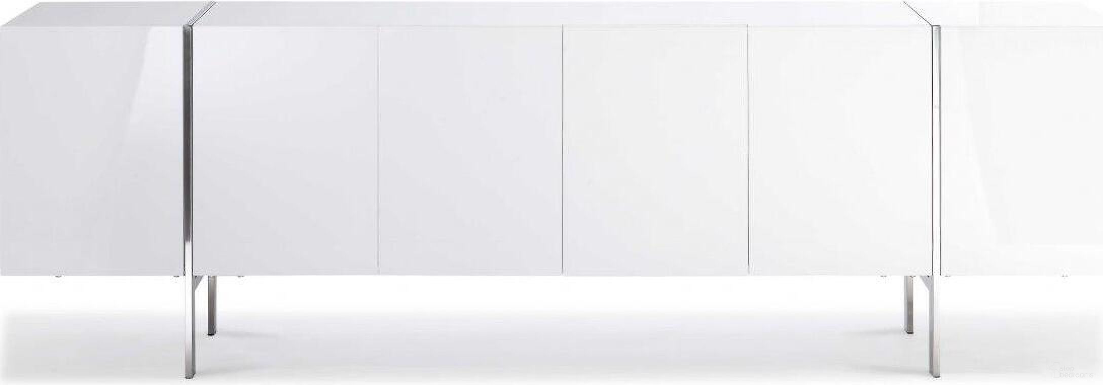 The appearance of Homeroots White Stainless Steel Buffet 370757 designed by Homeroots in the modern / contemporary interior design. This white piece of furniture was selected by 1StopBedrooms from to add a touch of cosiness and style into your home. Sku: 370757. Material: Steel.