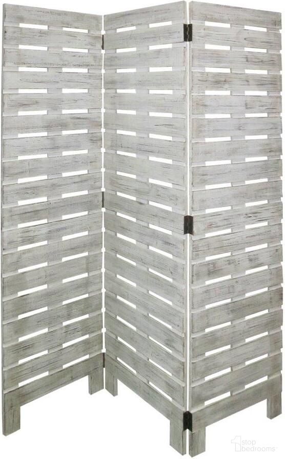 Homeroots White Wood Garden Screen