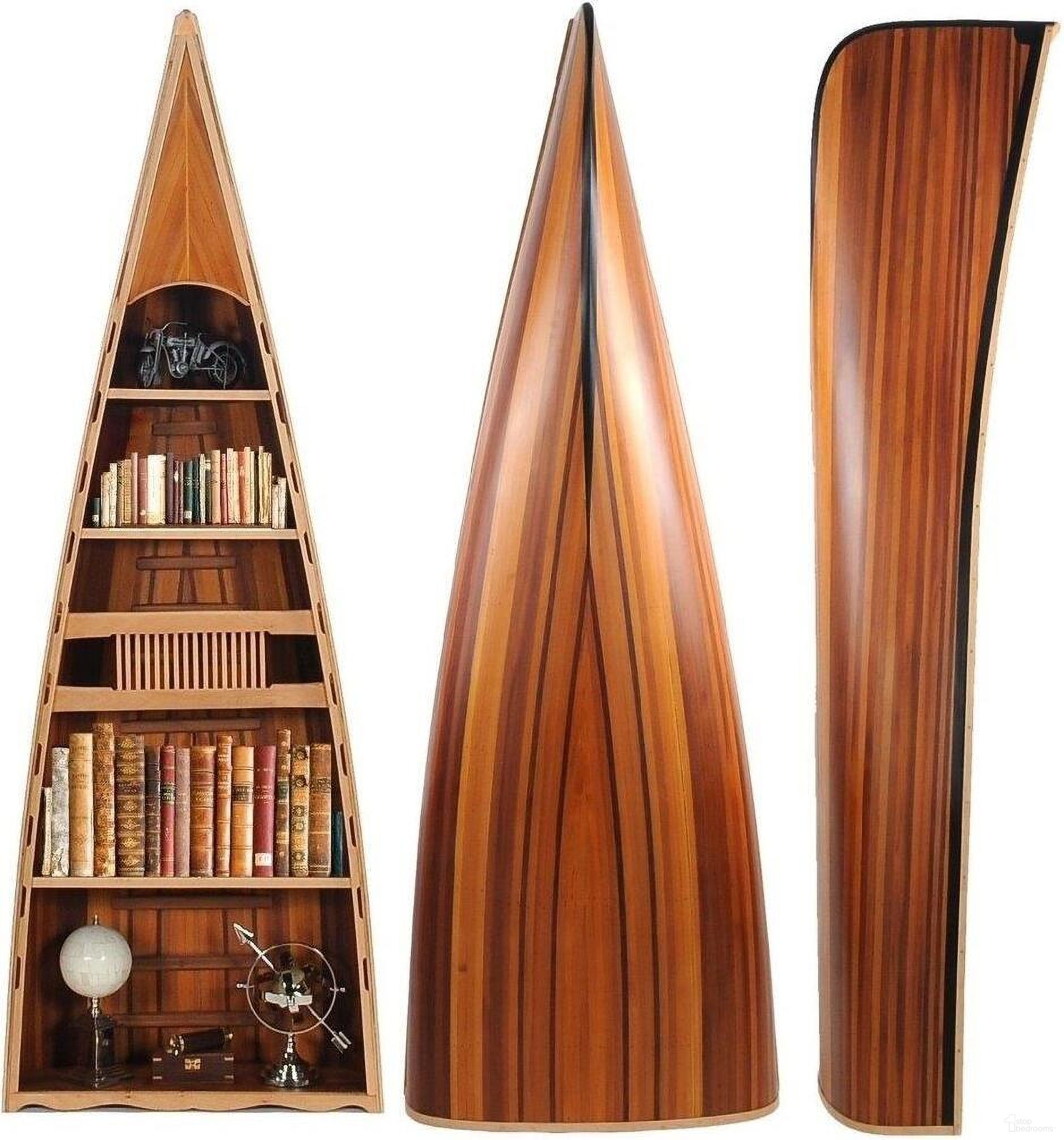 Homeroots Wooden Canoe Book Shelf