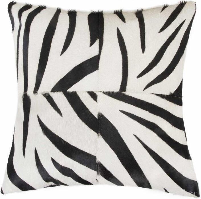Homeroots Zebra Black On White Quattro Pillow 316820