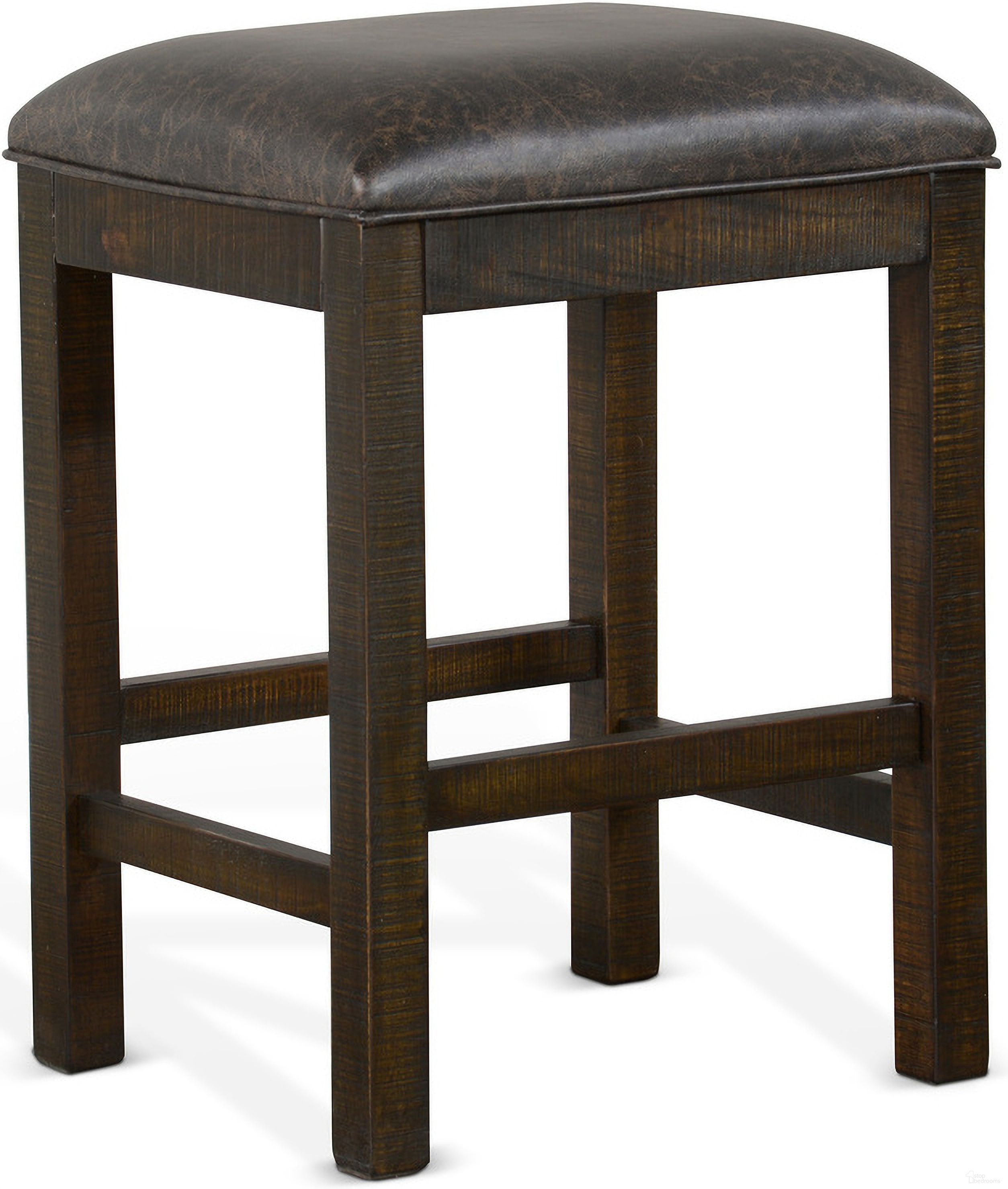 The appearance of Homestead 24 Inch Stool With Cushion Sea In Dark Brown designed by Sunny Designs in the modern / contemporary interior design. This tobacco piece of furniture was selected by 1StopBedrooms from Homestead Collection to add a touch of cosiness and style into your home. Sku: 2050TL-S. Material: Solid Wood.