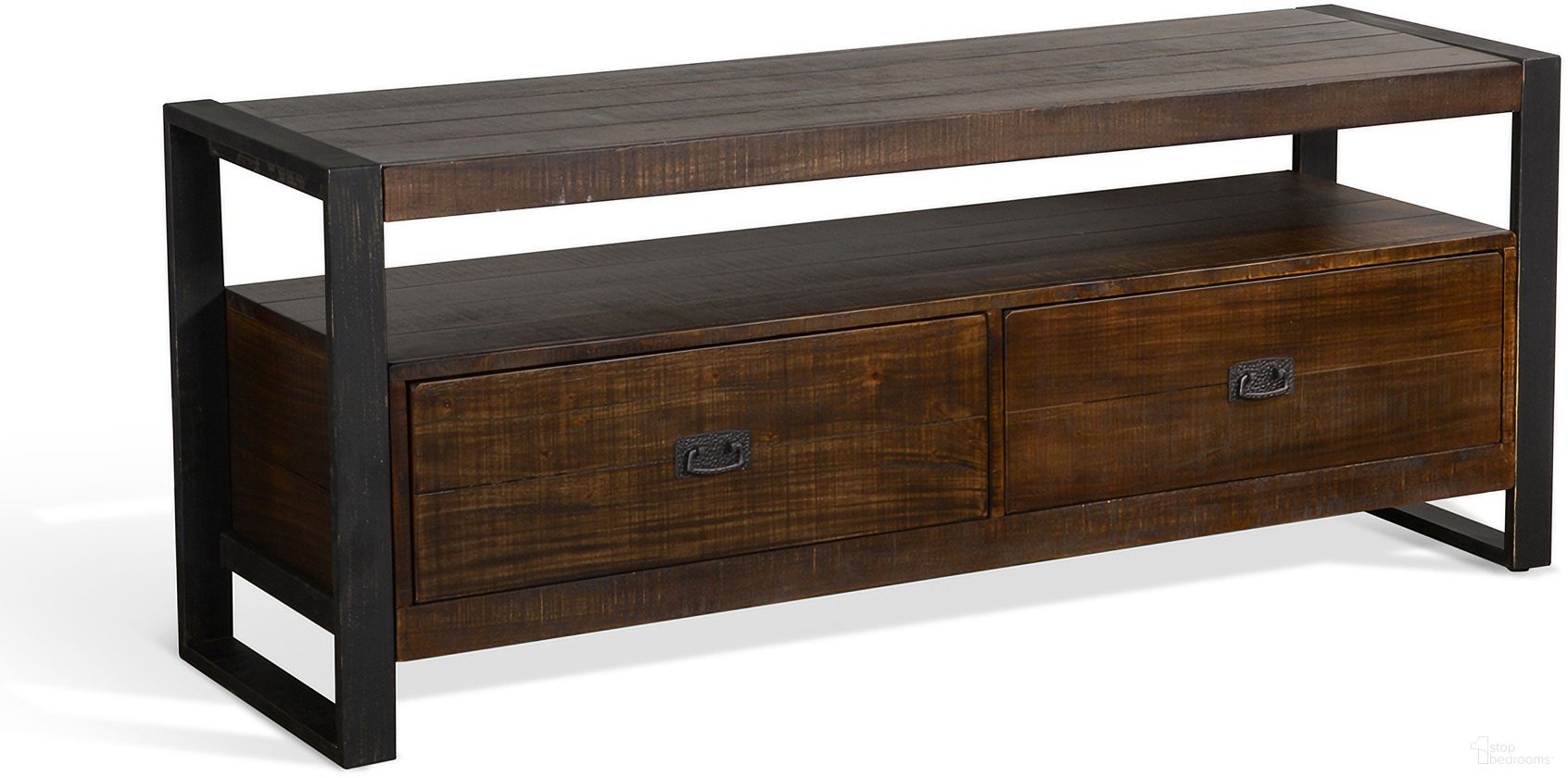The appearance of Homestead 64 Inch TV Console designed by Sunny Designs in the industrial interior design. This tobacco piece of furniture was selected by 1StopBedrooms from Homestead Collection to add a touch of cosiness and style into your home. Sku: 3568TL2-64. Material: Solid Wood.