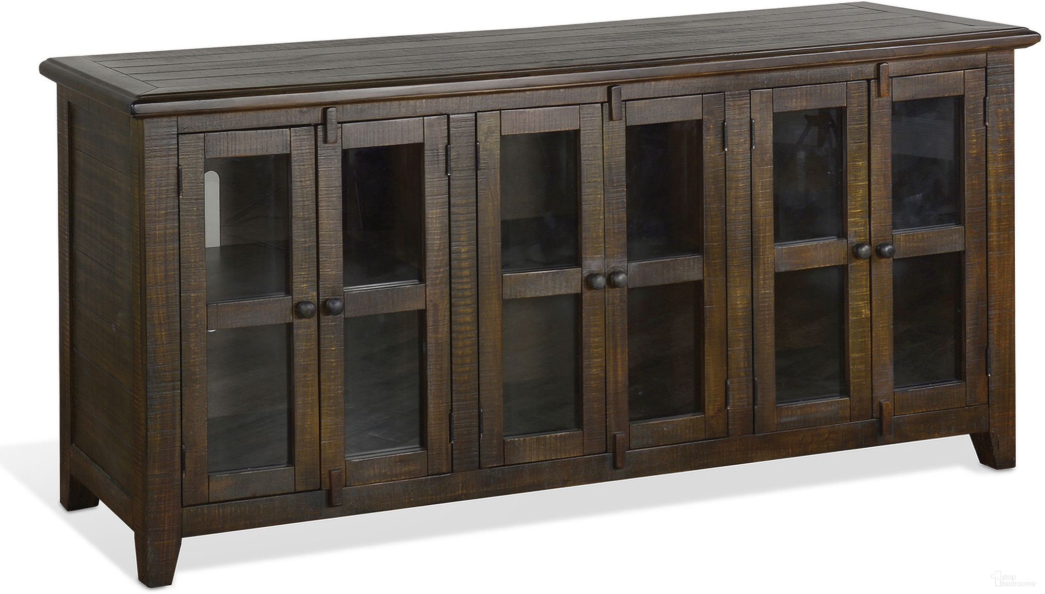 The appearance of Homestead 70 Inch TV Console designed by Sunny Designs in the transitional interior design. This tobacco piece of furniture was selected by 1StopBedrooms from Homestead Collection to add a touch of cosiness and style into your home. Sku: 3628TL-70. Material: Solid Wood.